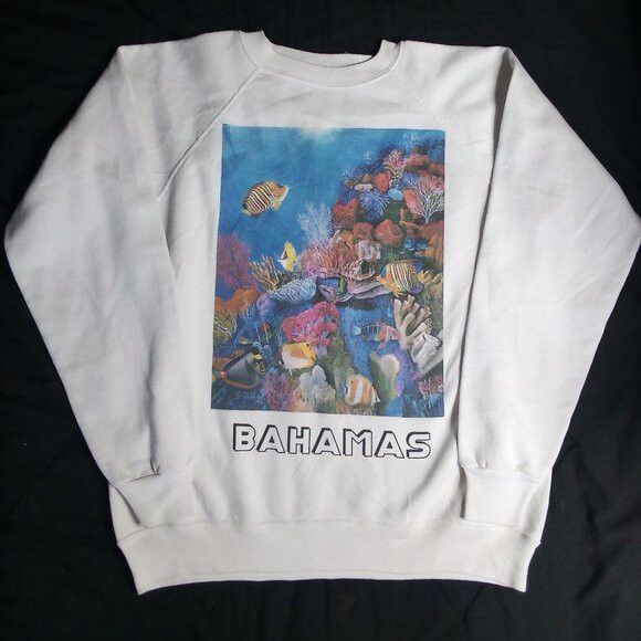 Hanes Vintage Bahamas Coral Reef Ocean Fish Crewneck Sweatshirt Size US L / EU 52-54 / 3 - 2 Thumbnail