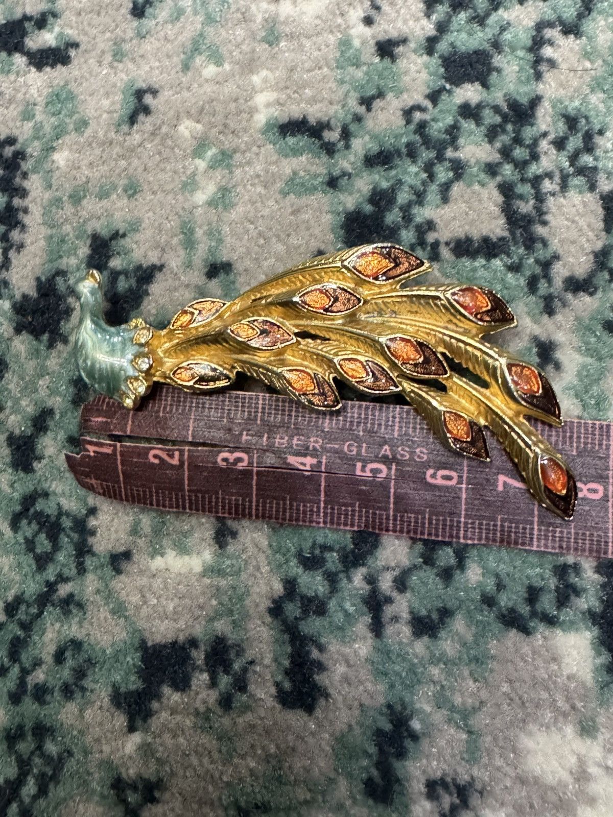 Jewelry JOMAZ JOSEPH MAZER PEACOCK MOTIVE BROOCH PIN Size ONE SIZE - 3 Thumbnail