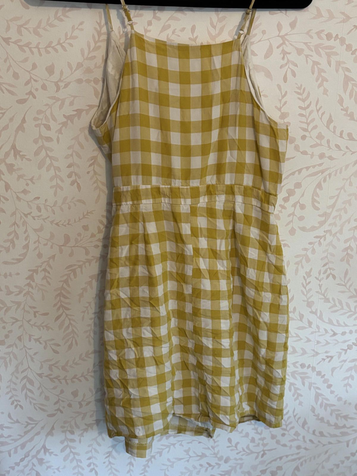 BCBGeneration BCBG Yellow and White Gingham Wrap Mini Dress Size XS / US 0-2 / IT 36-38 - 7 Thumbnail