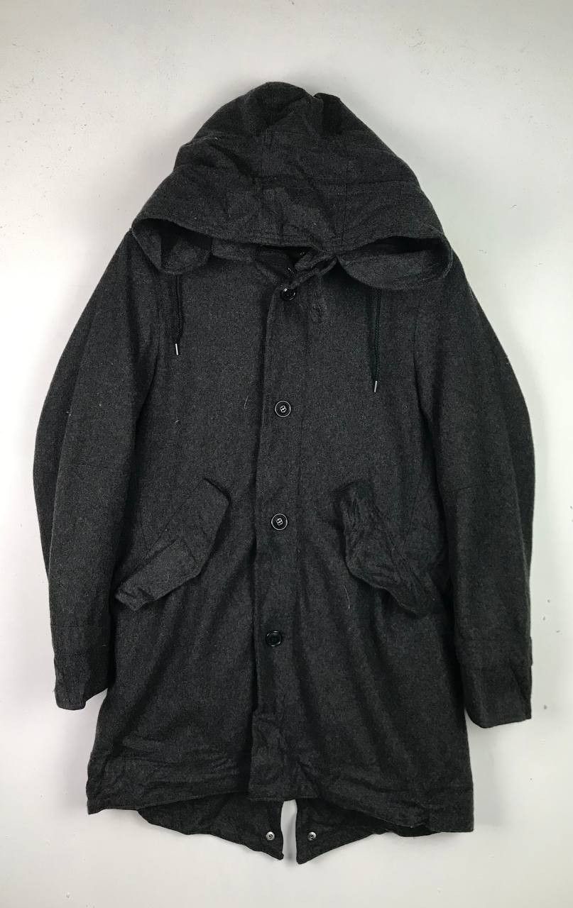 20471120 × Japanese Brand Very Rare Vintage 90's Homme 291295 Wool Parka Jacket Size US M / EU 48-50 / 2 - 1 Thumbnail