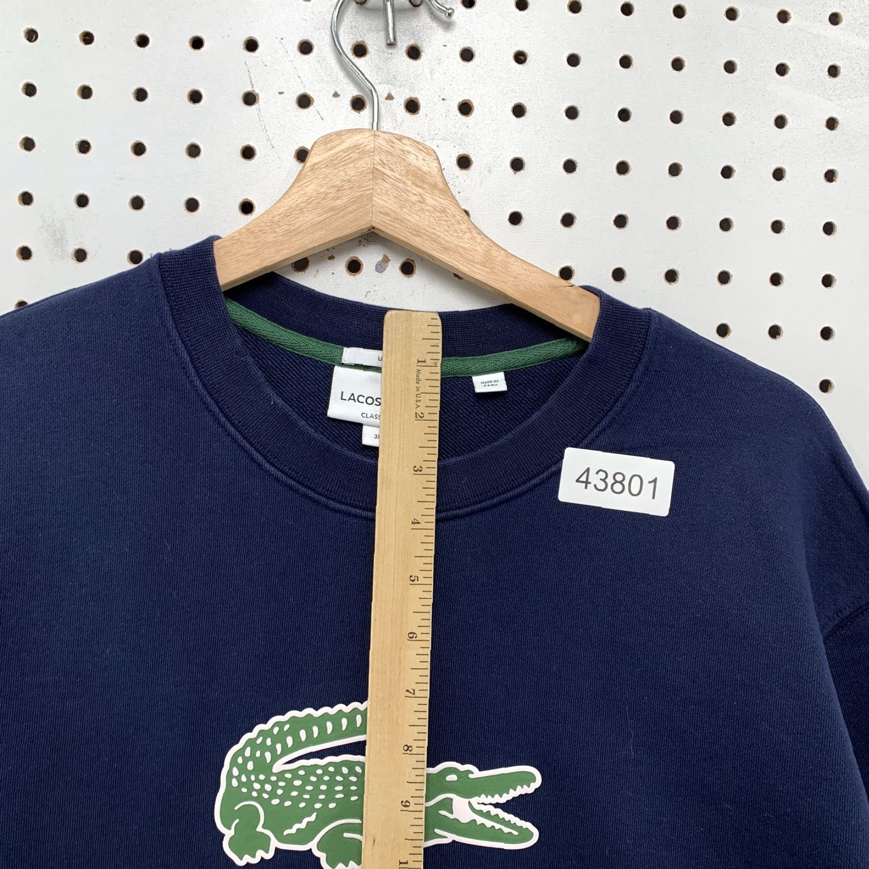 Lacoste Lacoste Crewneck Sweatshirt Mens 3XL Navy Blue Big Alligator Logo Pullover Size US XXL / EU 58 / 5 - 6 Thumbnail