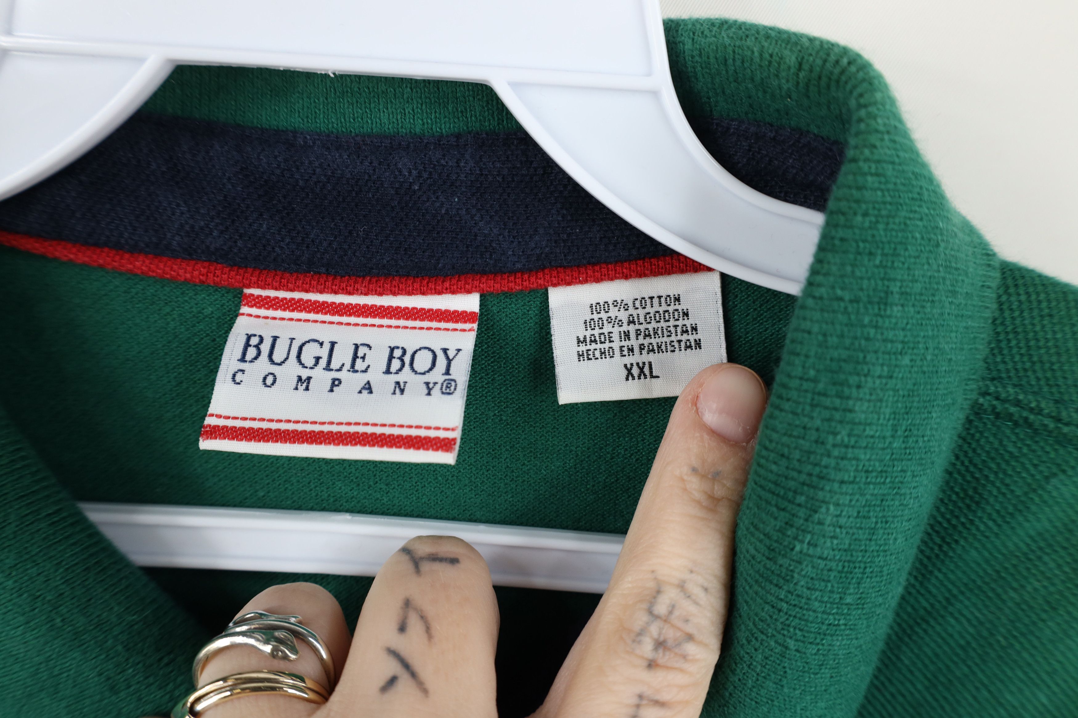Vintage Vintage 90s Streetwear Pique Cotton Golf Polo Shirt Green Size US XXL / EU 58 / 5 - 9 Thumbnail