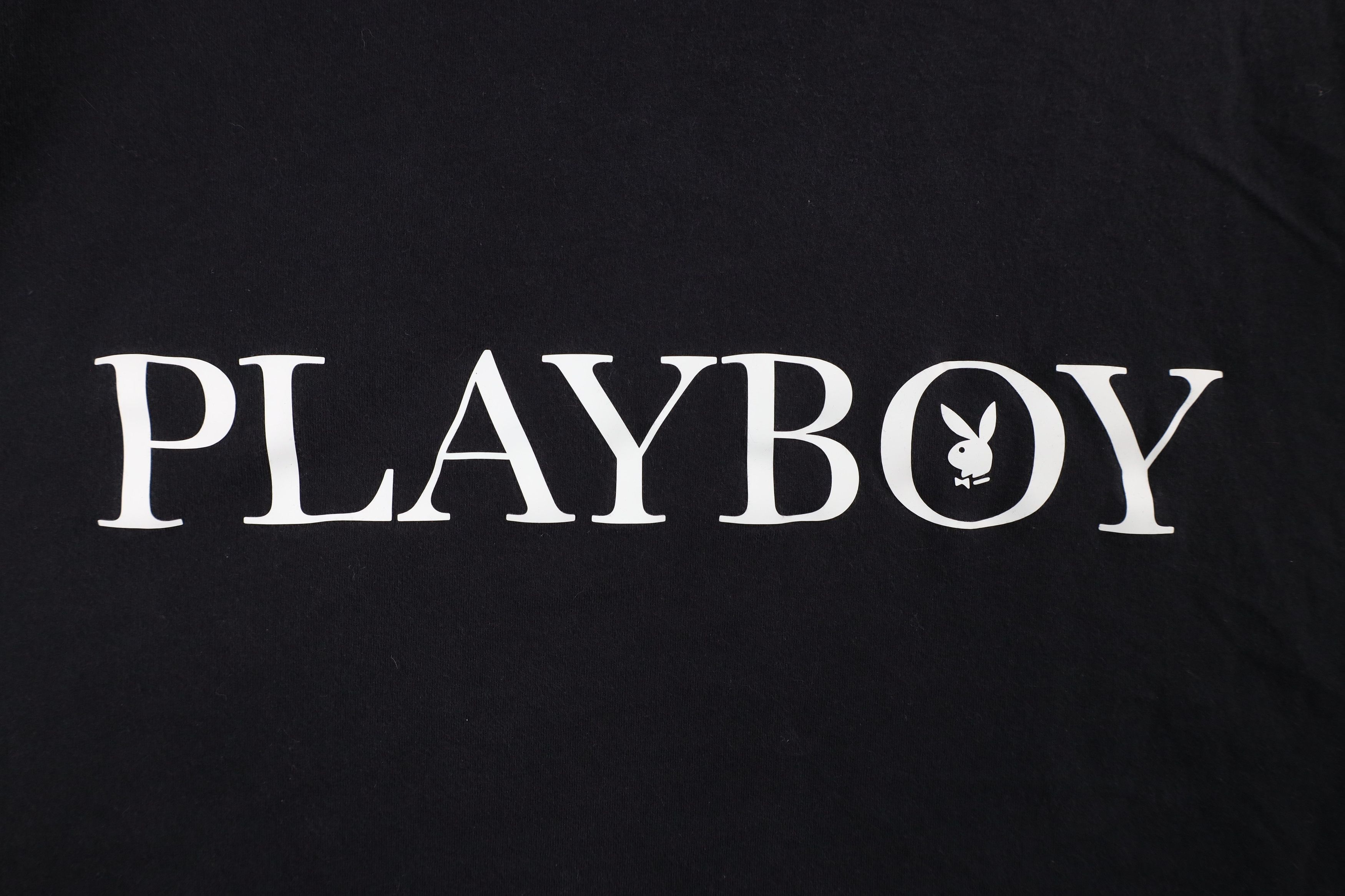 Playboy × Vintage Vintage Playboy Spell Out Bunny Short Sleeve T-Shirt Black Size US XL / EU 56 / 4 - 4 Thumbnail