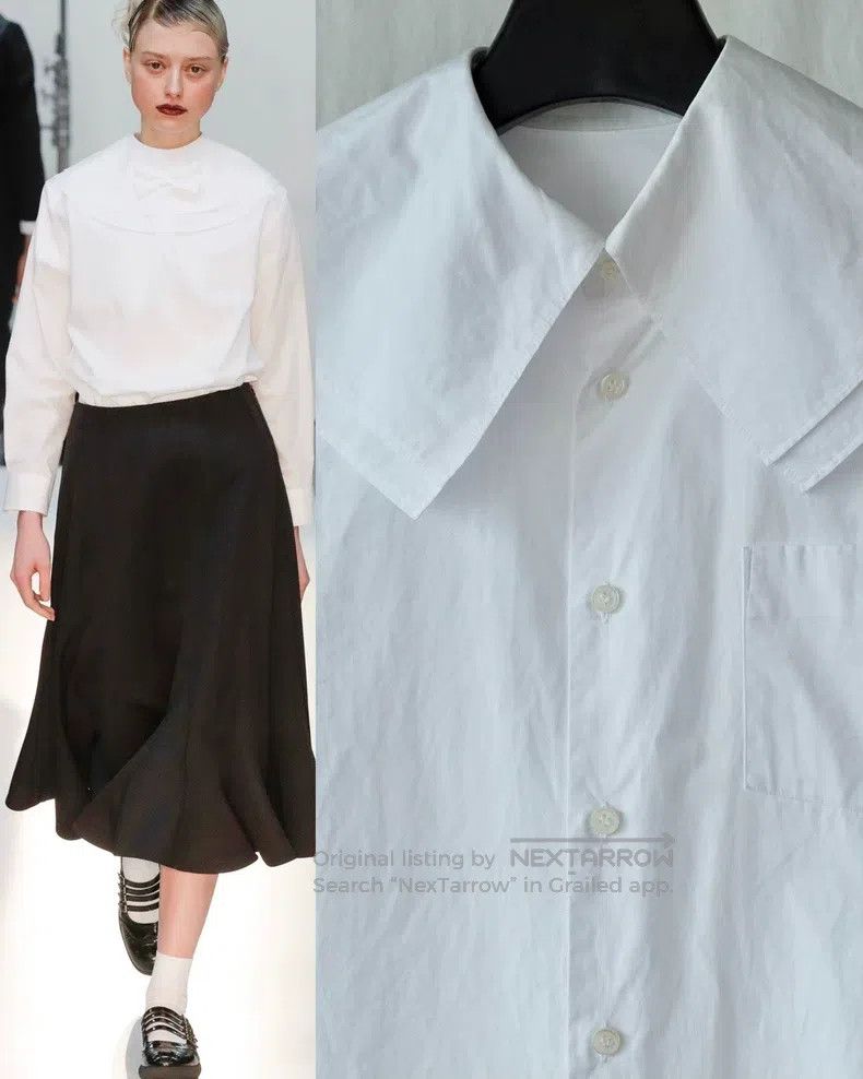 Comme des Garcons Comme Des Garcons Nun Collar White Shirt Size S / US 4 / IT 40 - 2 Thumbnail