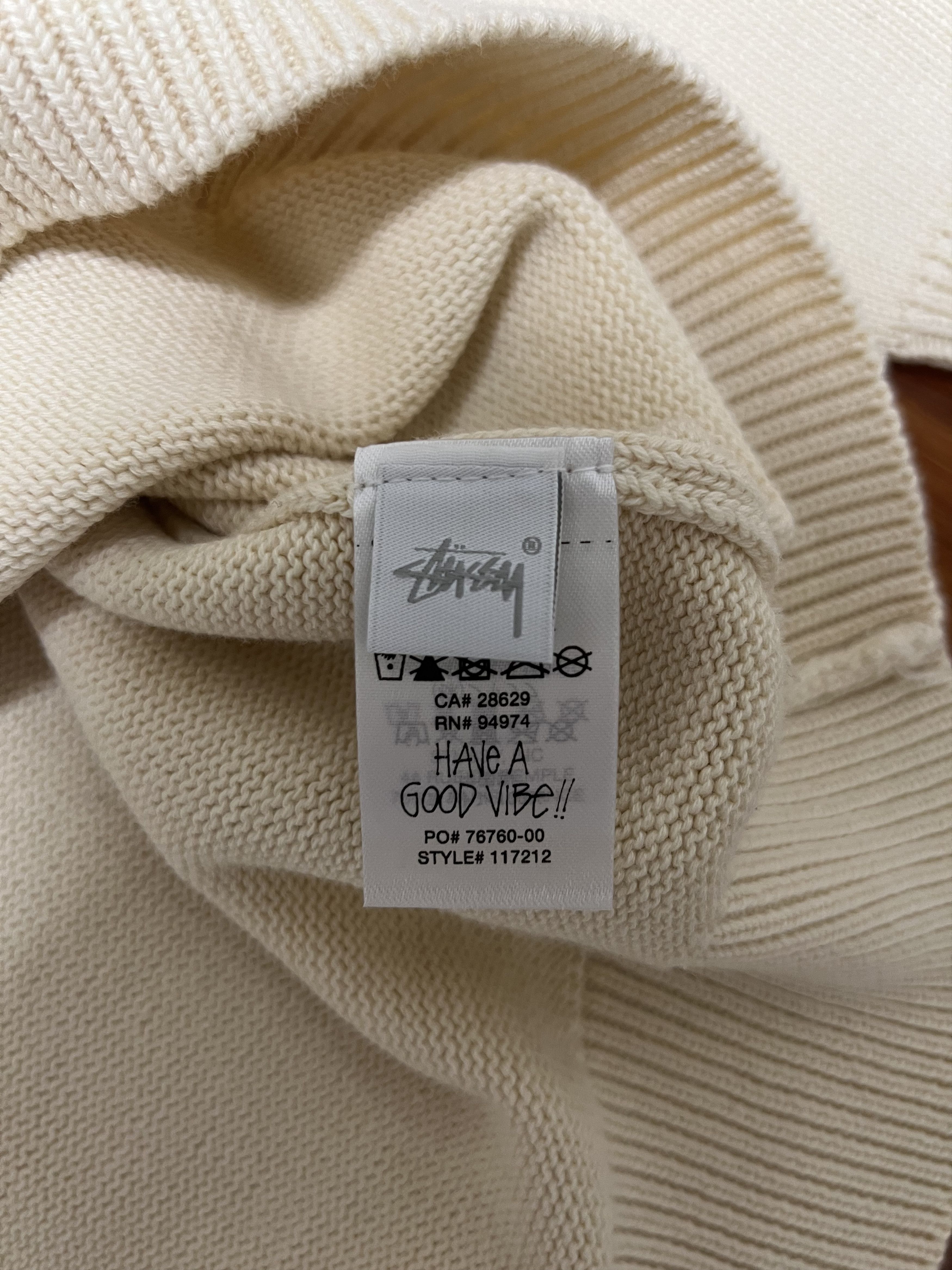 Stussy 💚 SS23 Stussy Natural Authentic Workgear Sweater Large NEW Size US L / EU 52-54 / 3 - 7 Thumbnail