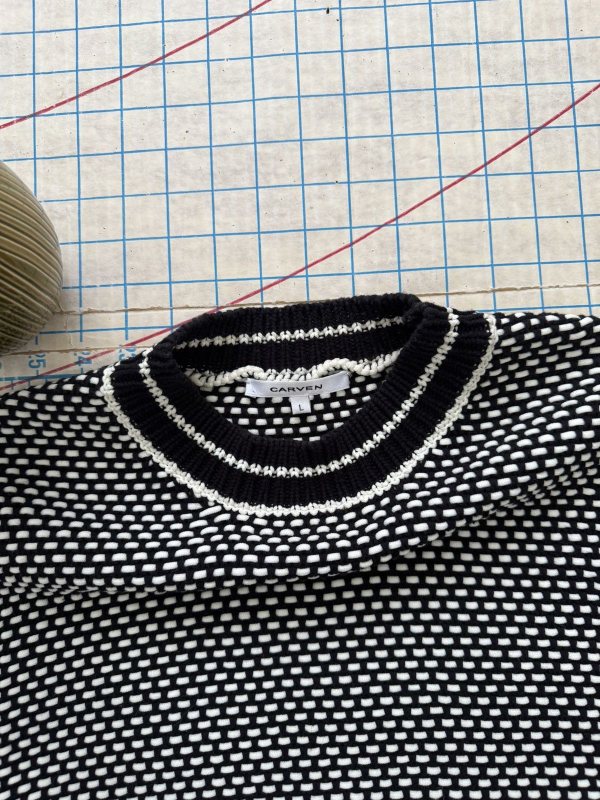 Carven × Designer Carven Black and White Knit Sweater Women’s Size Large Size L / US 10 / IT 46 - 6 Thumbnail