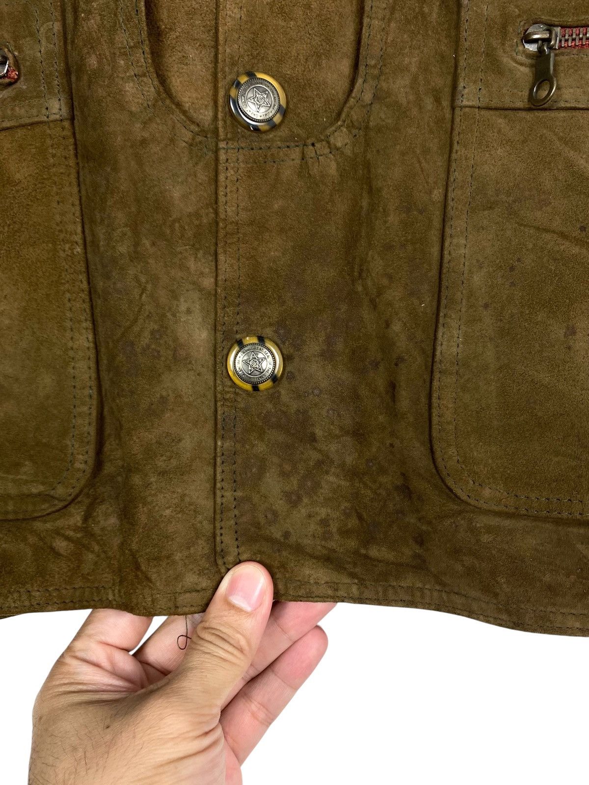 Vintage Rare‼️ The Great Seal of the State of Oklahoma Suede Vest Size US S / EU 44-46 / 1 - 8 Thumbnail