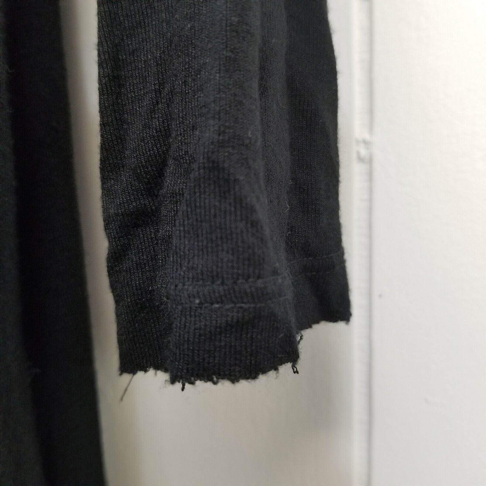 Michael Stars Michael Stars ONE Black Dress Cowl Neck LBD Raw Hem Stretch Size ONE SIZE - 3 Thumbnail