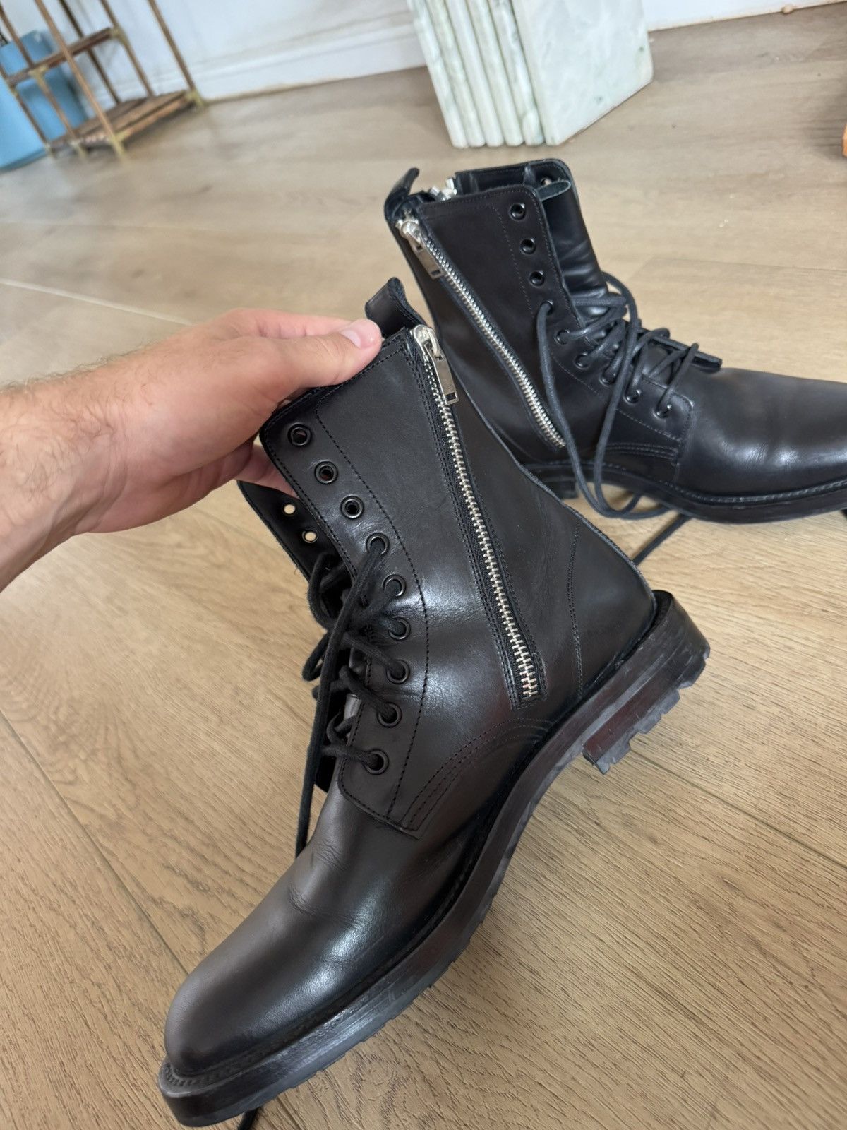 Saint Laurent Paris FW15 Double Zip Rangers Boots Size US 10 / EU 43 - 2 Thumbnail