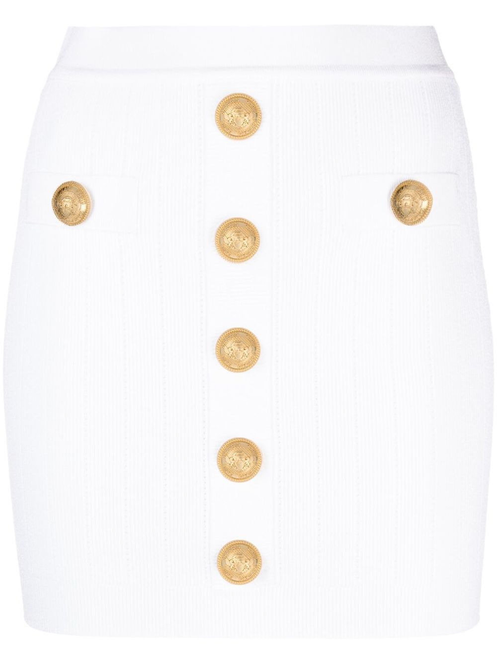 Balmain HIGH WAIST BUTTONED MINI SKIRT Size 27" / US 4 / IT 40 - 1 Thumbnail