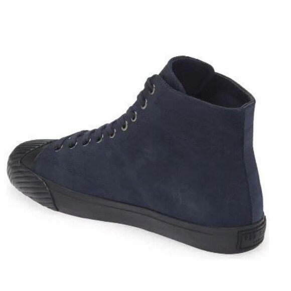 Ted Baker Ted Baker London Mens Dark Blue Suede High Top Lace Up Sneak Size US 10 / EU 43 - 2 Thumbnail