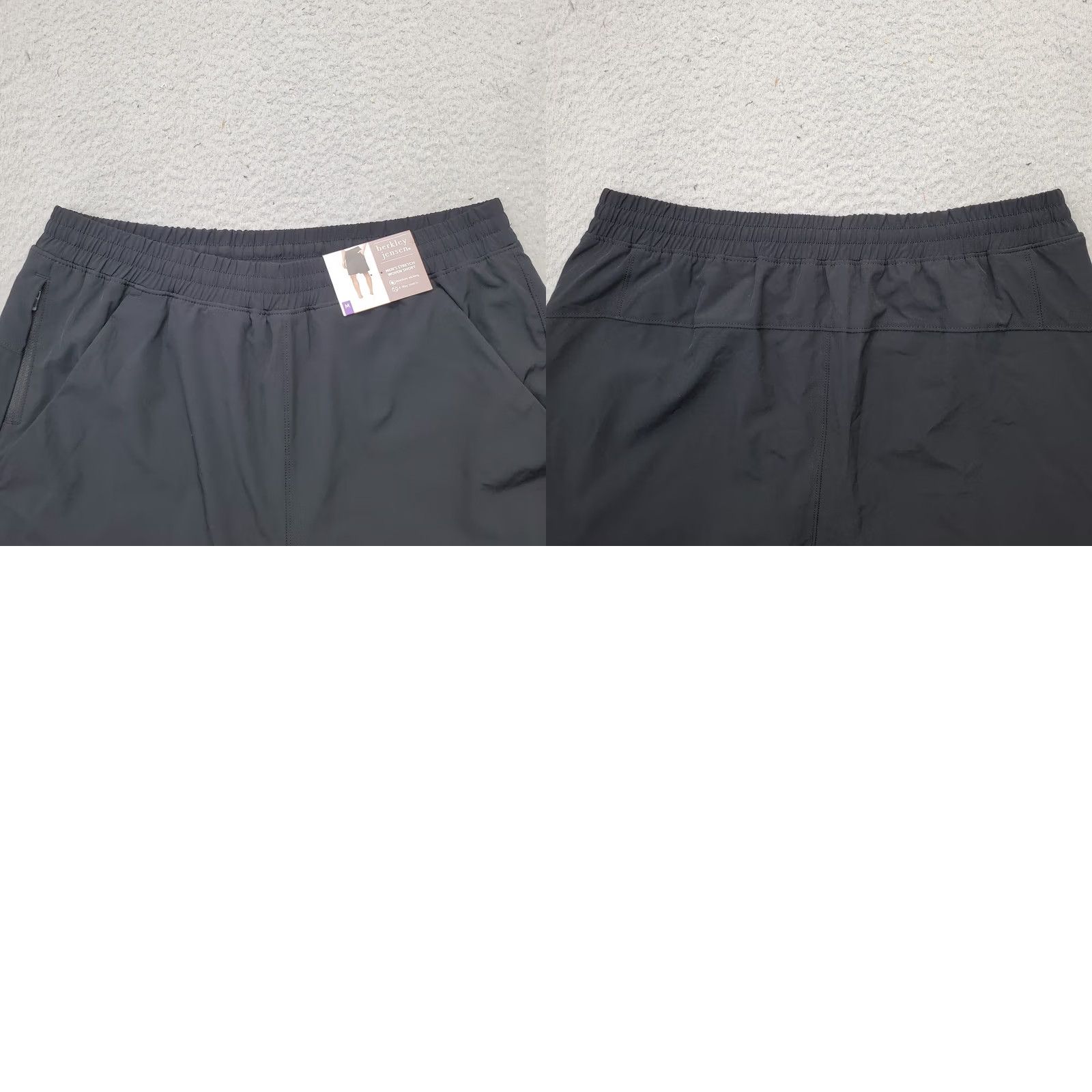 Vintage Berkley Jensen Running Shorts Mens M Black Woven 4-Way Stretch Moisture Wicking Size US 31 - 8 Thumbnail