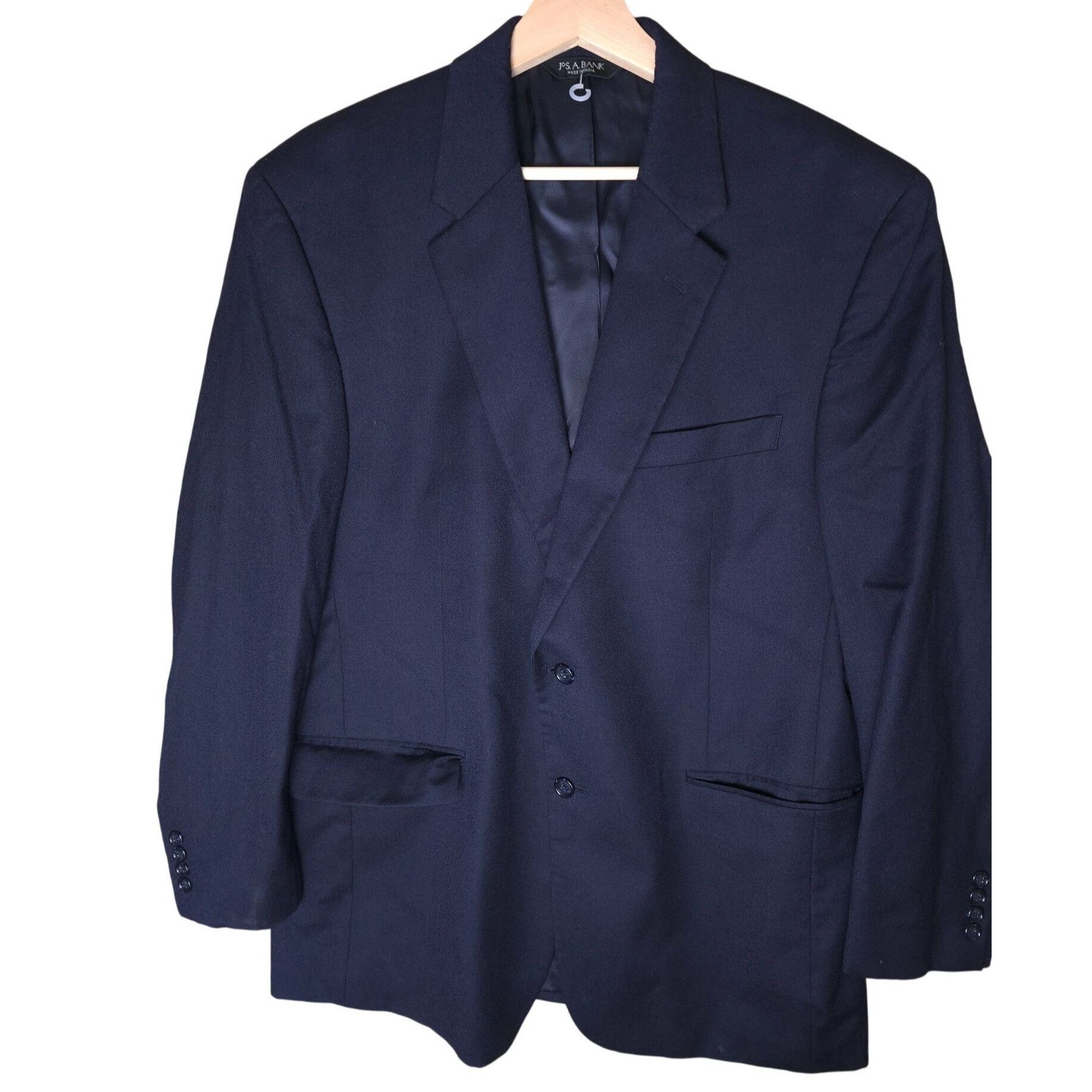 Jos. A. Bank Jos. A. Bank Mens Navy Blue Blazer suit Jacket 2 Button Siz Size 44L - 1 Thumbnail
