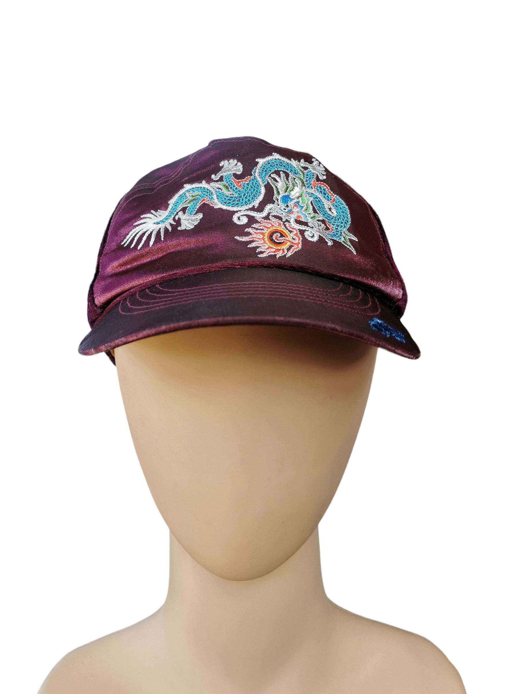 Japanese Brand Hayashi Style Dragon Embroidery Velvet Trucker Cap Size ONE SIZE - 5 Thumbnail