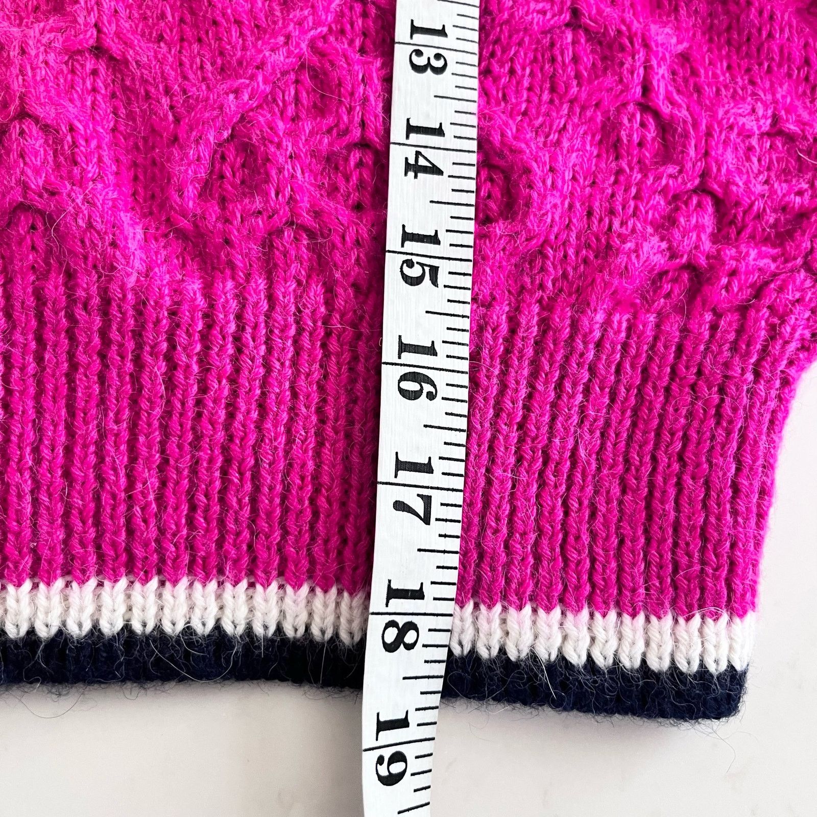 MOTHER Mother The Mock Neck Pink Cable Knit Cropped Jumper Sweater Size M / US 6-8 / IT 42-44 - 10 Thumbnail