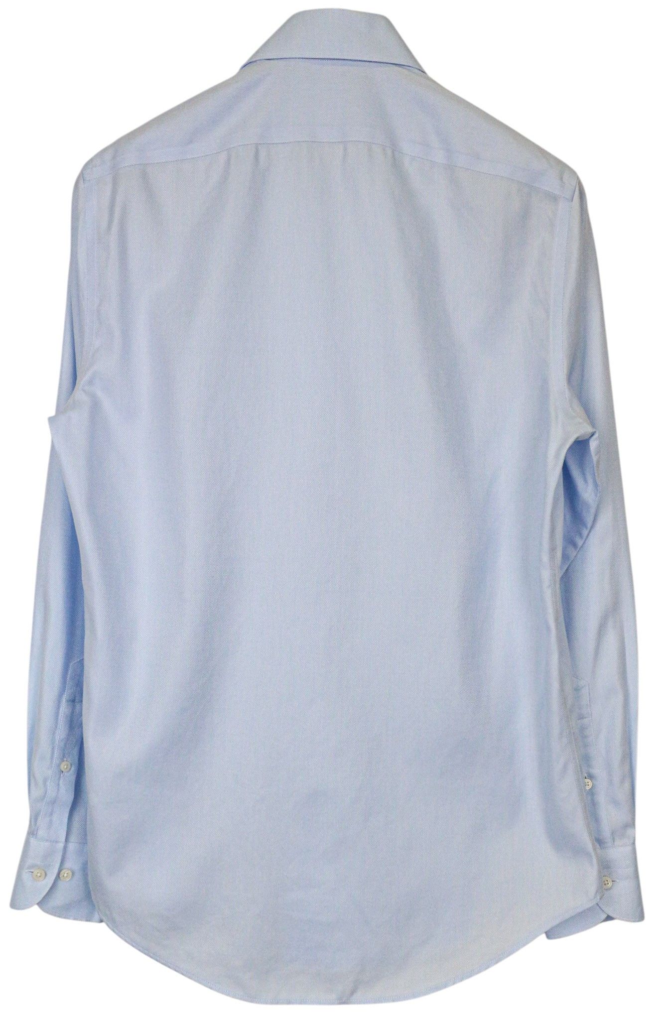 Suitsupply 37/14 1/2 Slim Fit Blue Cotton Button-Up Shirt 79361 Size 38R - 12 Thumbnail