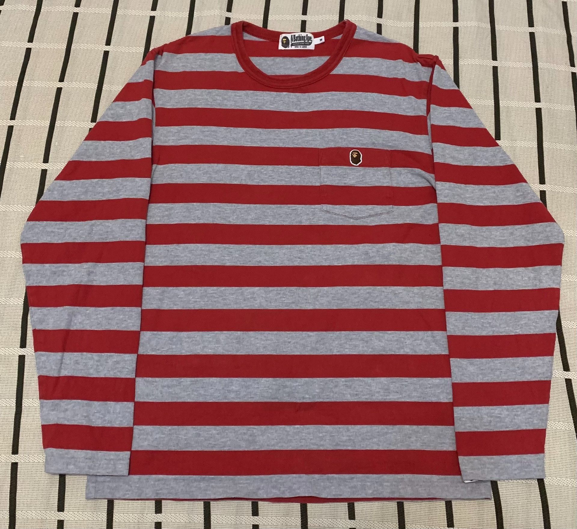 Bape Bape Retro Ape Head Striped T-Shirt M Men Size US M / EU 48-50 / 2 - 1 Thumbnail