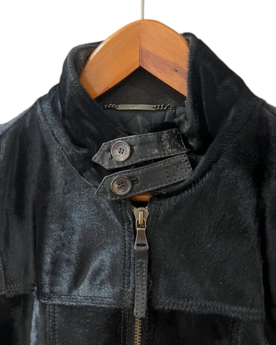 Dolce & Gabbana 00'S PONY HAIR CALFSKIN LEATHER JACKET Size US M / EU 48-50 / 2 - 3 Thumbnail