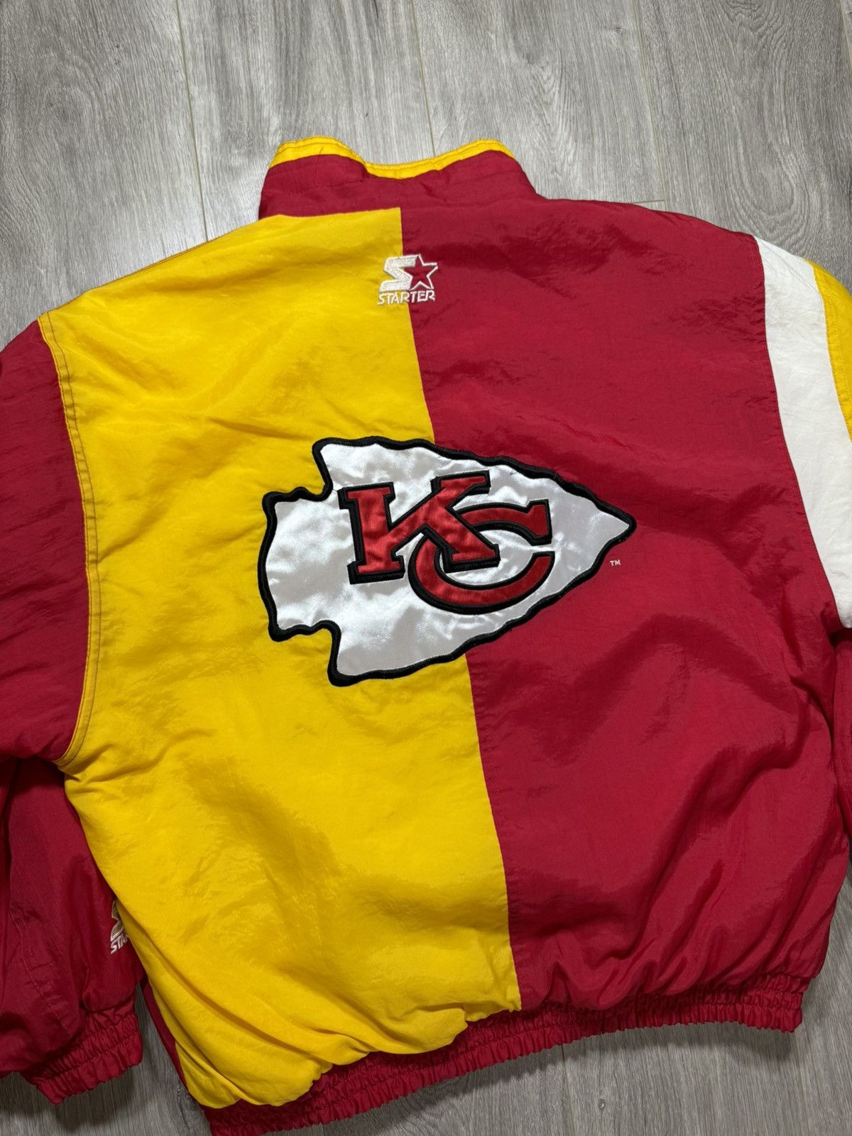 NFL × Starter × Vintage Vintage 90’s Kansas City Chiefs STARTER Puffer Jacket Size US L / EU 52-54 / 3 - 3 Thumbnail