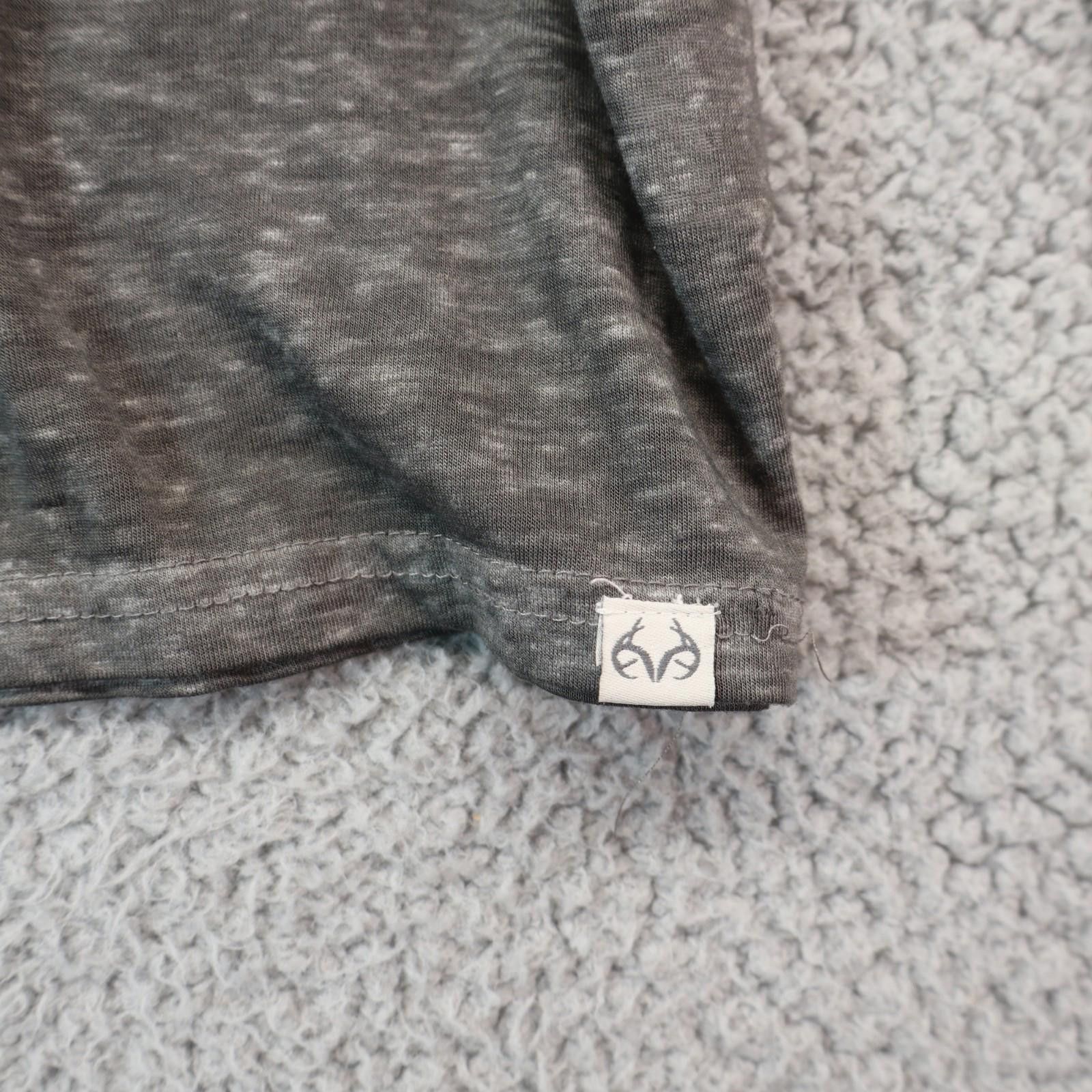 Realtree Realtree Camo Crew Neck Long Sleeve Shirt Womens Large Grey Size ONE SIZE - 3 Thumbnail