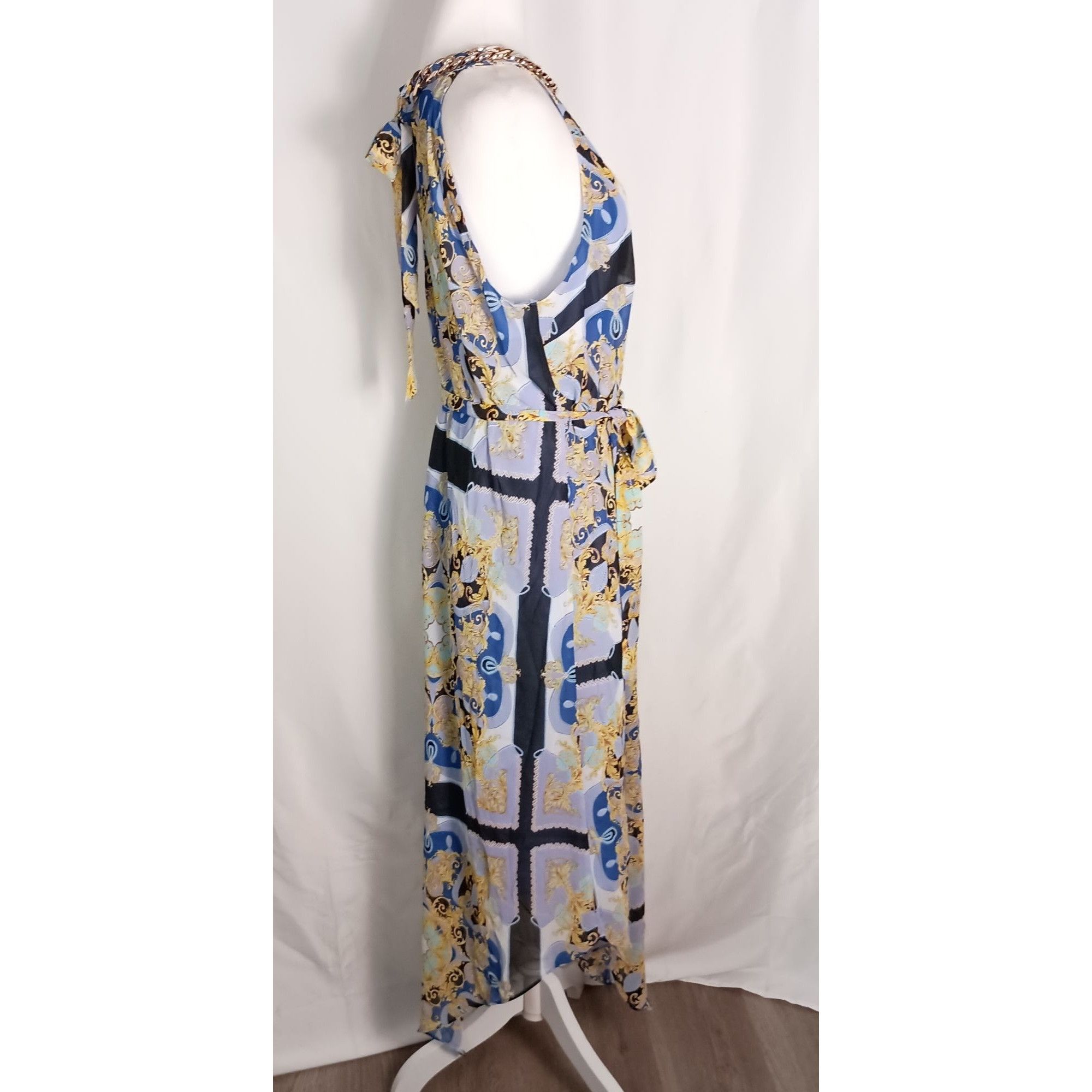 Other Bold Elements Cut to Curve Maxi Dress XL Chain Link Halter B Size XL / US 12-14 / IT 48-50 - 10 Thumbnail
