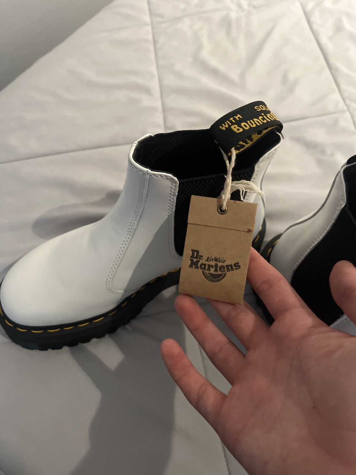 Dr. Martens White platformed dr martens boots Size US 7 / IT 37 - 5 Thumbnail