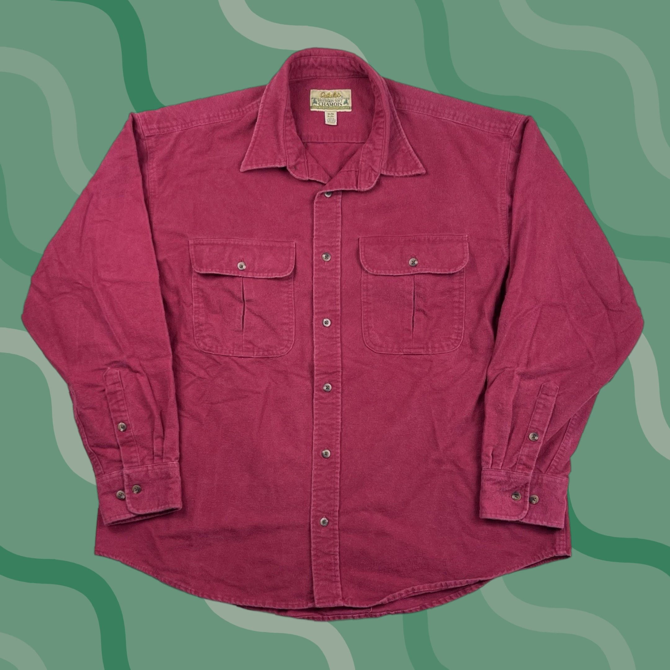 Vintage Cabela's Shirt Men XL Red Chamois Flannel Button-Up Vintage Outdoors Long Sleeve Size US XL / EU 56 / 4 - 1 Thumbnail