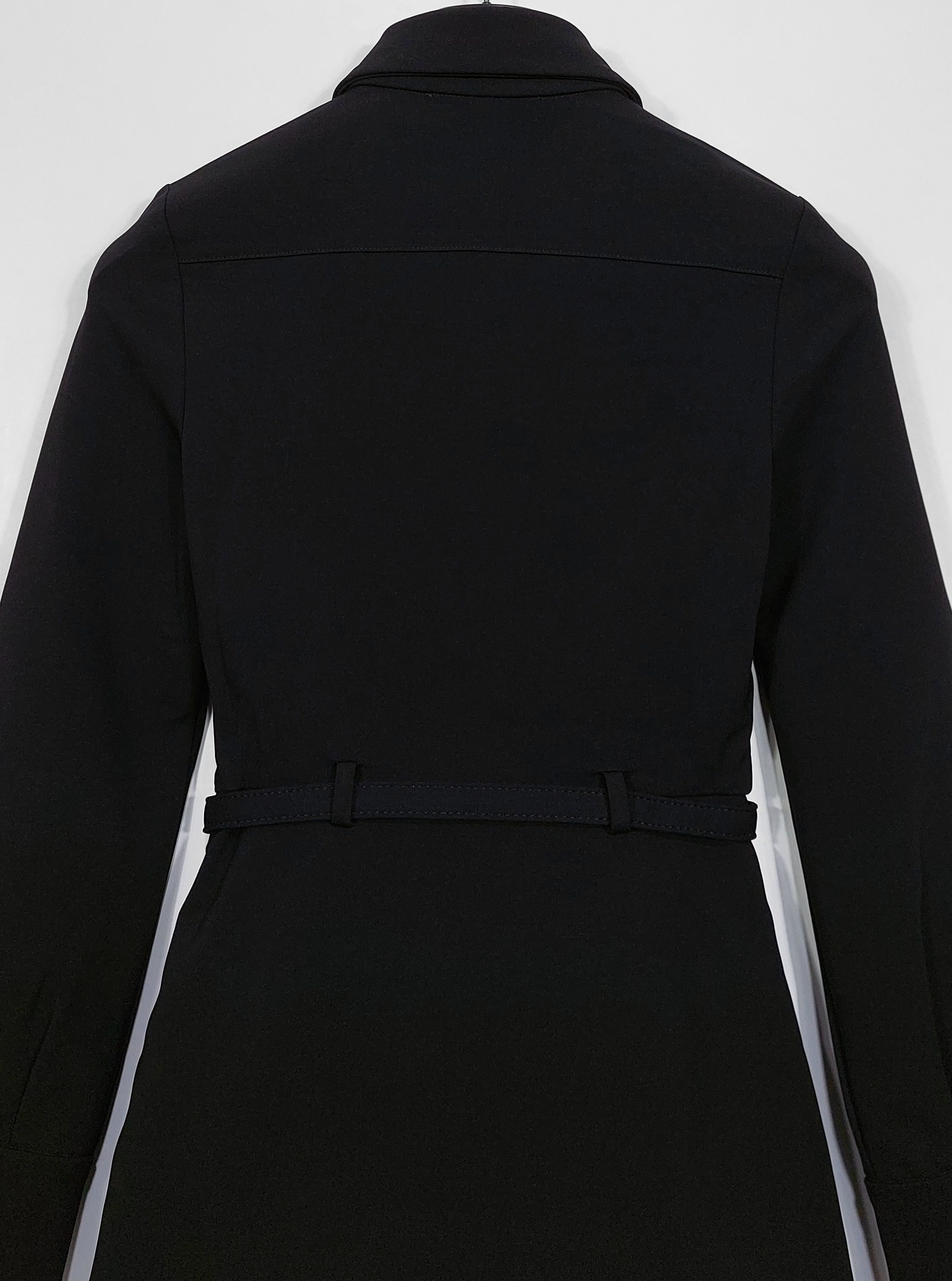 RED Valentino belted viscose half zip LS mini dress - black 36 Size XS / US 0-2 / IT 36-38 - 10 Thumbnail