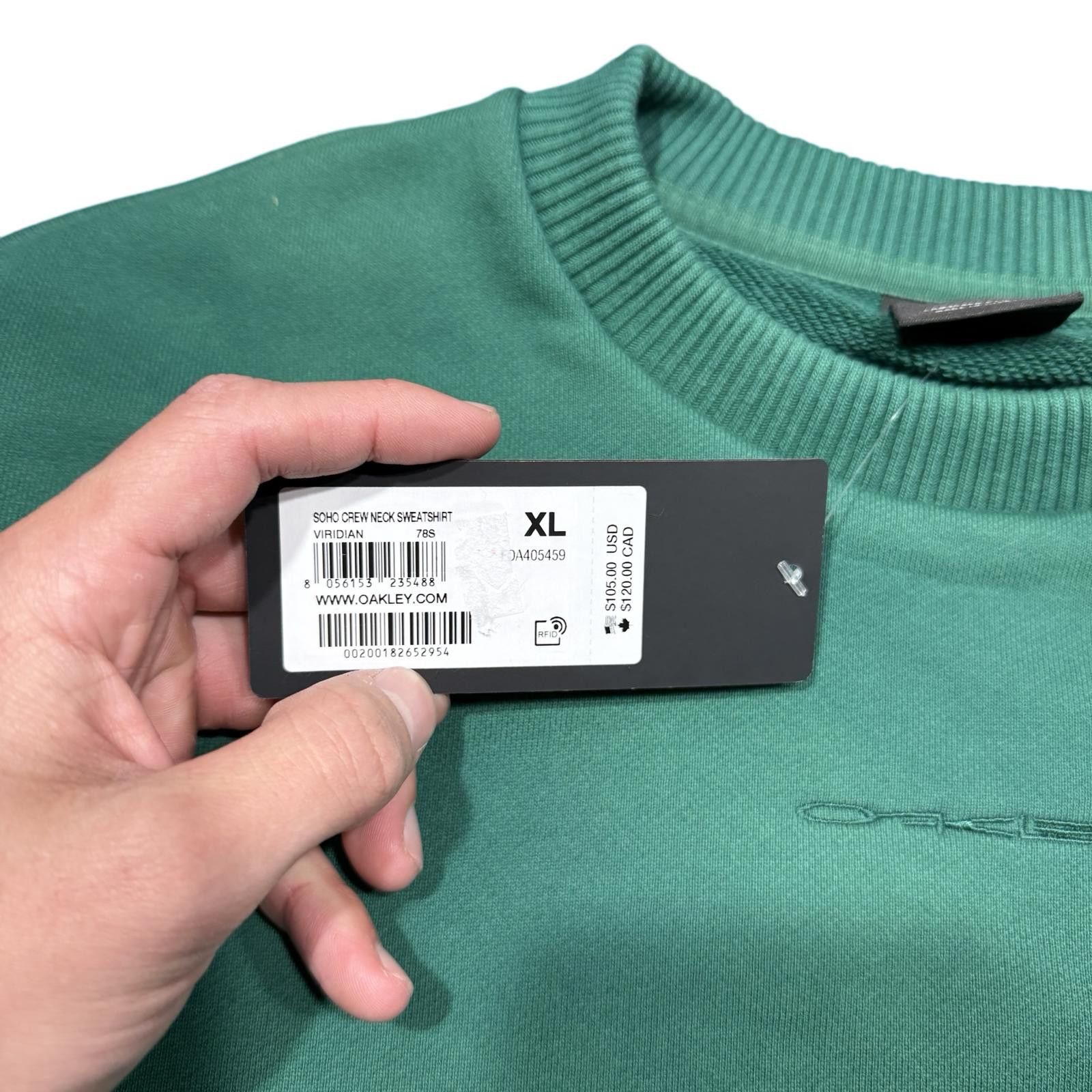Oakley Oakley Embroidered Logo Green Relax Fit Crewneck Sweatshirt Size US XL / EU 56 / 4 - 5 Thumbnail