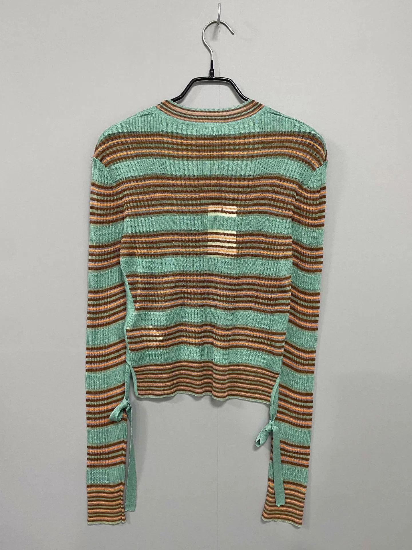 Fendi FENDI Women's Striped Silk Knit Top 38 Size XS / US 0-2 / IT 36-38 - 3 Thumbnail