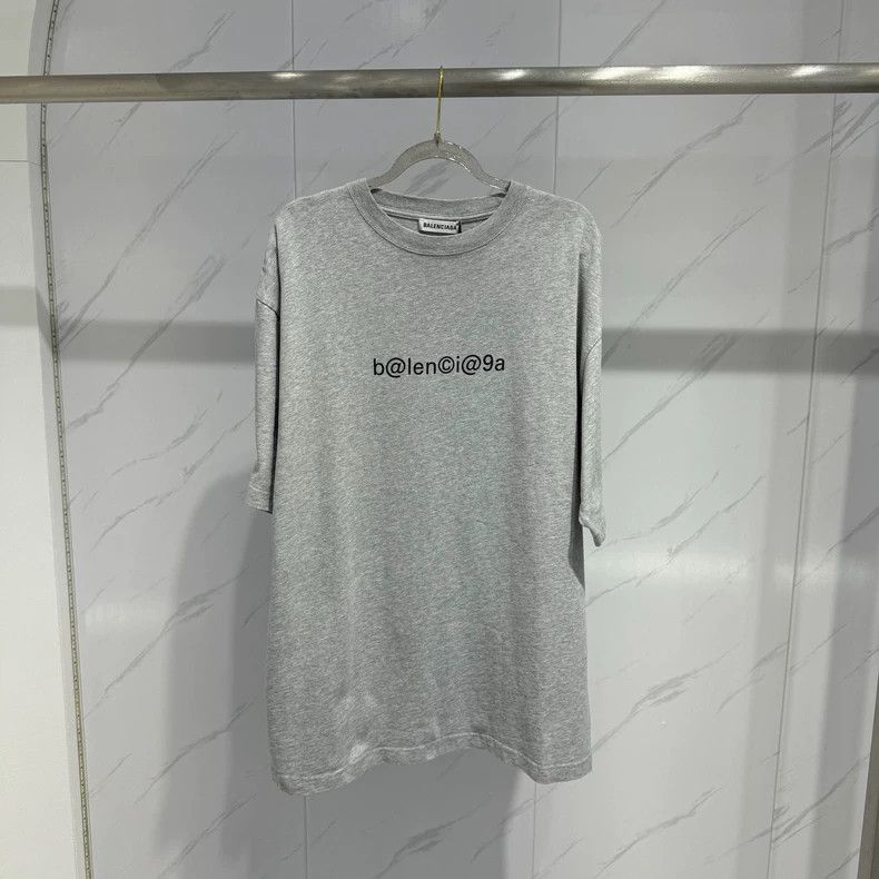 Balenciaga Balenciaga Gray Logo Print Short Sleeve - dmc Size US S / EU 44-46 / 1 - 1 Thumbnail