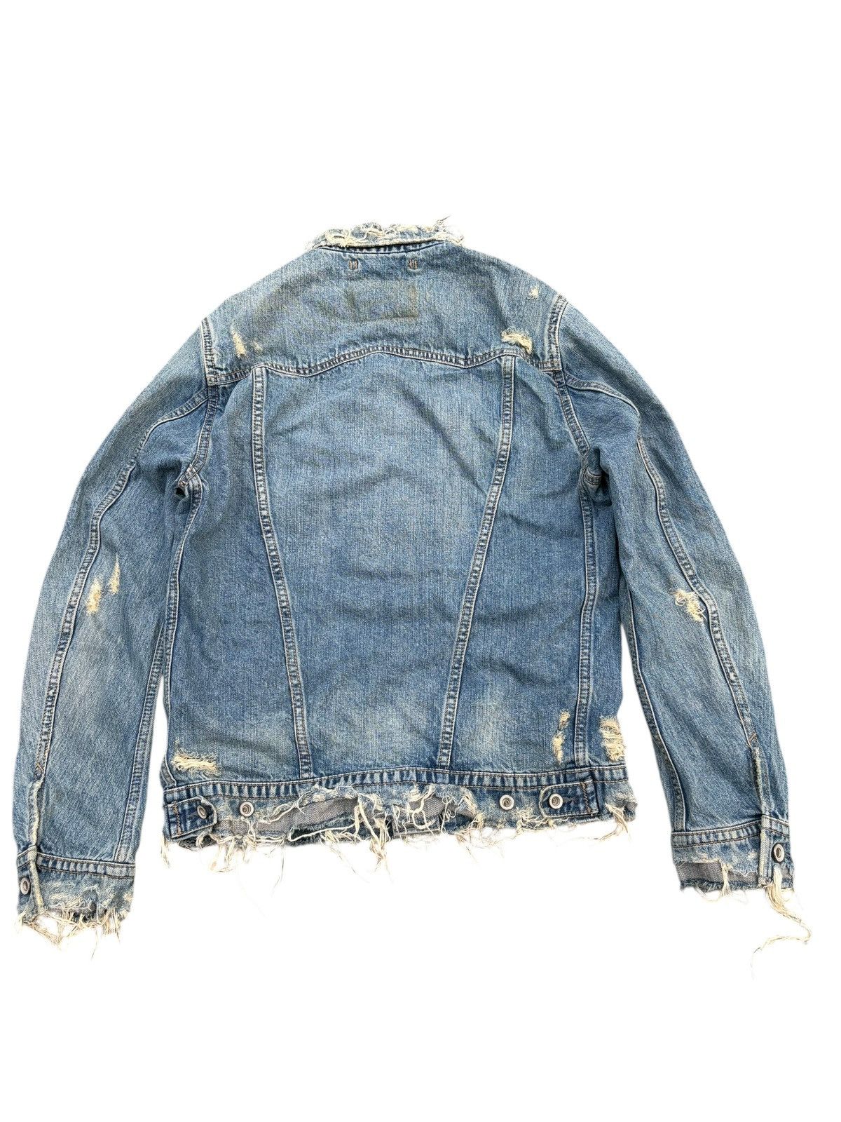 GOA RARE💥GOA NIMES SELVEDGE RUSTY PUNK DOSTRESSED DENIM JACKET Size US M / EU 48-50 / 2 - 16 Thumbnail