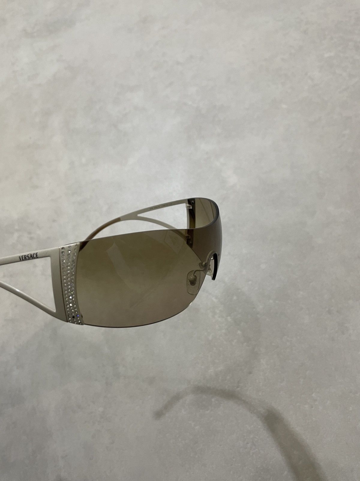 Versace Versace 2034-B crystal Embellished Shield sunglasses Size ONE SIZE - 5 Thumbnail