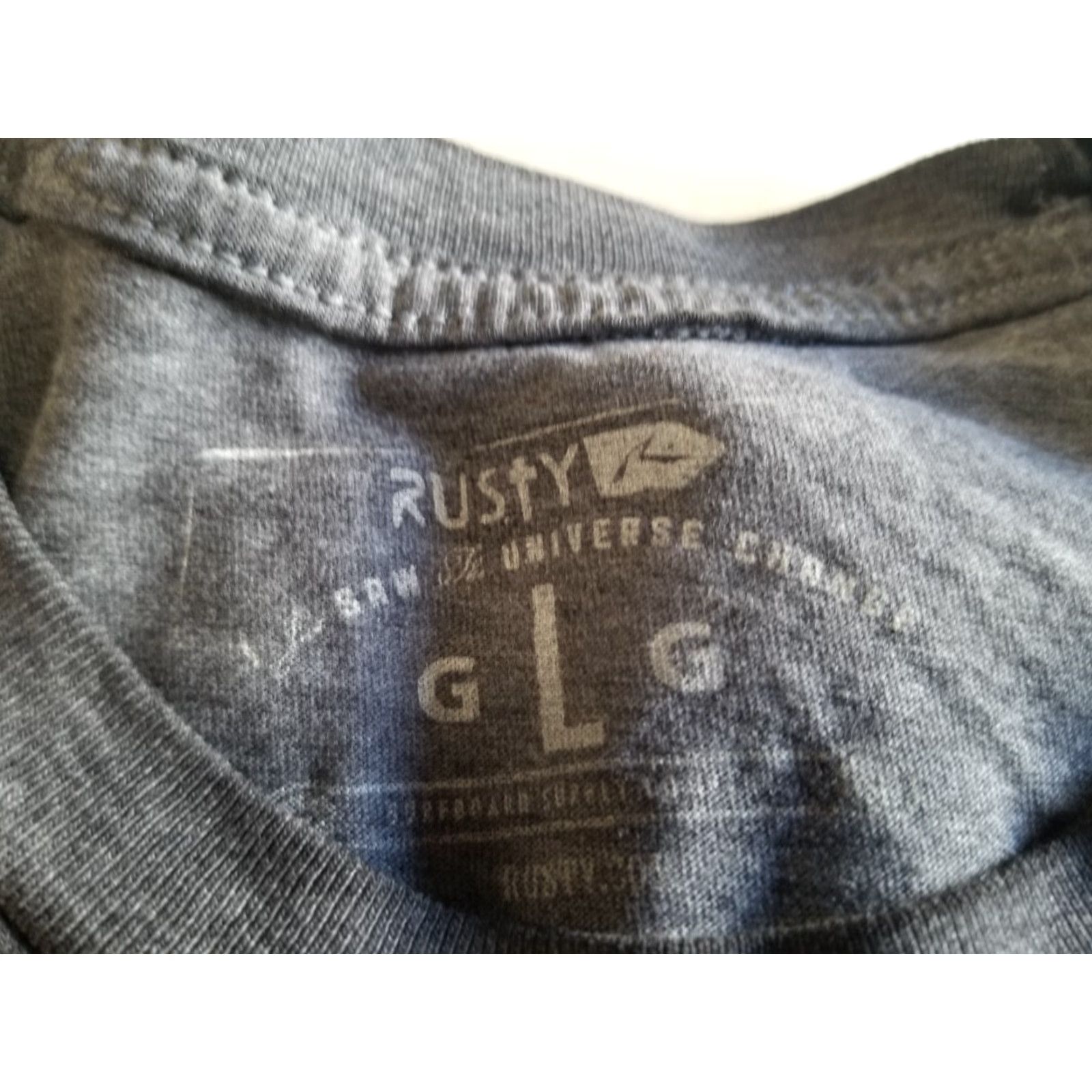 Rusty Rusty Surf T Shirt Gray Short Sleeve Size Mens Large Size US L / EU 52-54 / 3 - 7 Thumbnail
