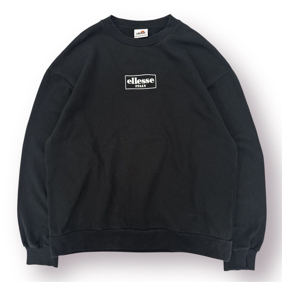 Ellesse 🔥 Ellesse Italy Spellout Black Faded Boxy Sweatshirt - XL Size US L / EU 52-54 / 3 - 1 Thumbnail