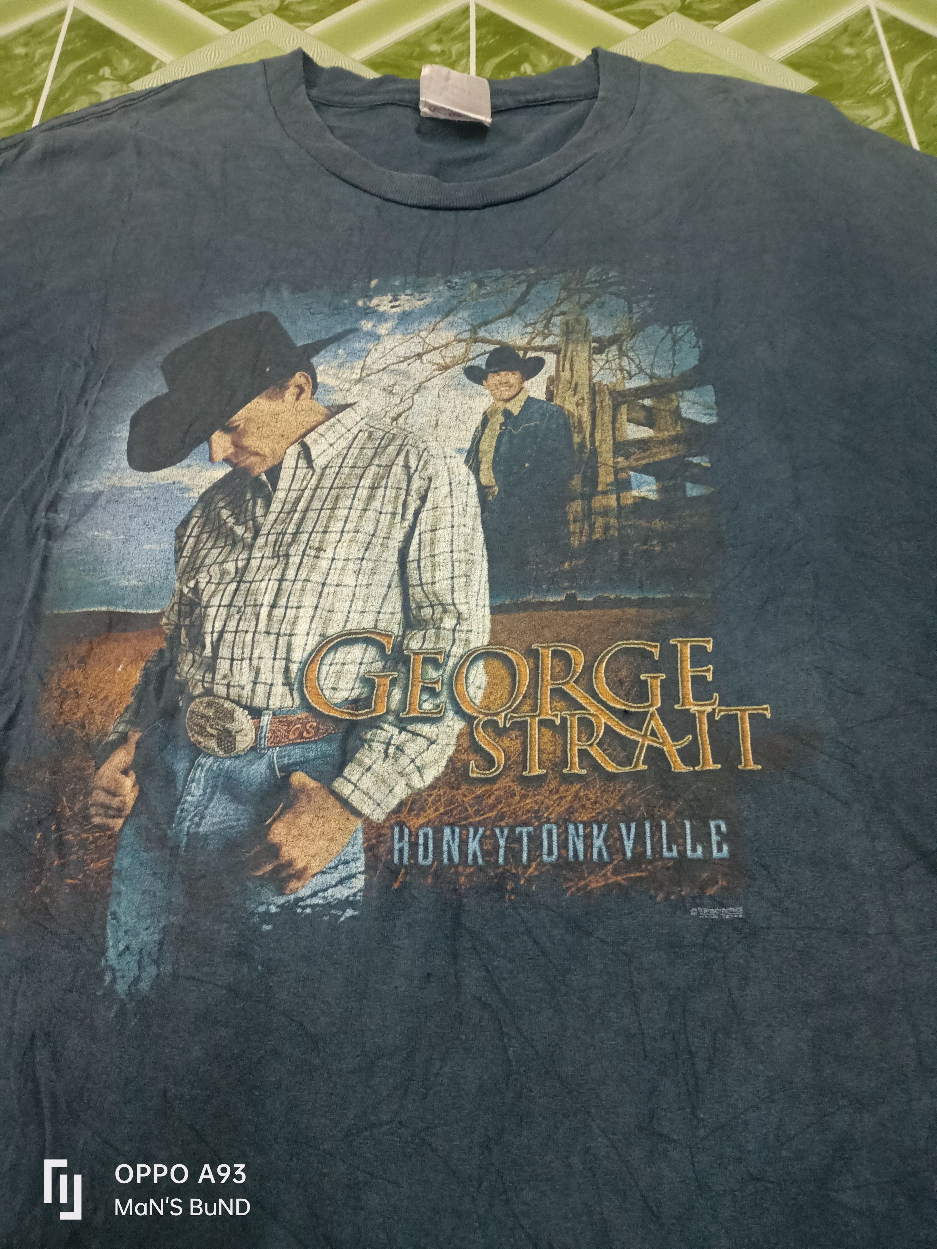 Band Tees × Vintage Vintage 90s GEORGE STRAIT HonkyTonkVille Size US XXL / EU 58 / 5 - 8 Thumbnail