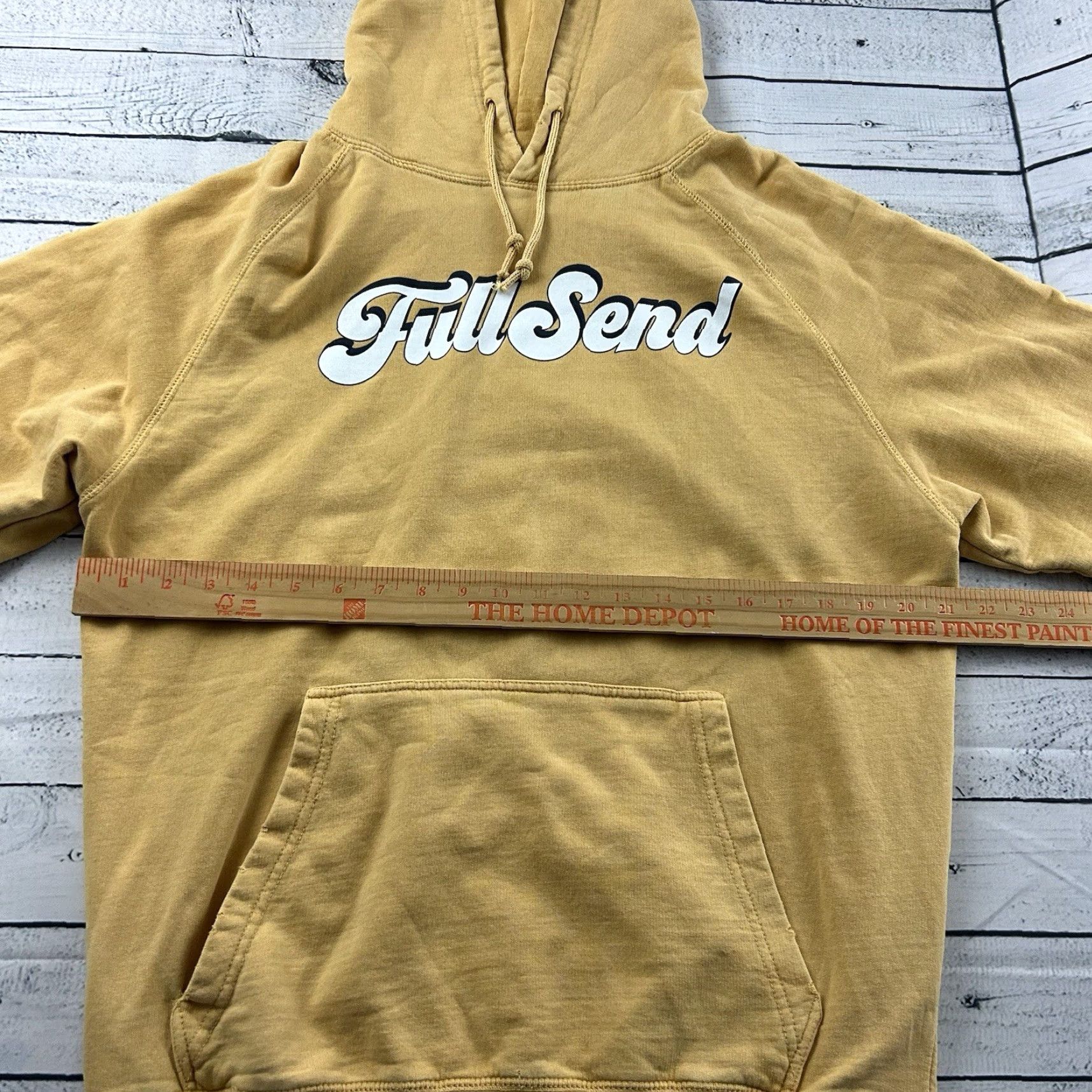 Vintage Full Send Mens Hoodie Pullover Sweatshirt M Yellow Size US M / EU 48-50 / 2 - 6 Thumbnail