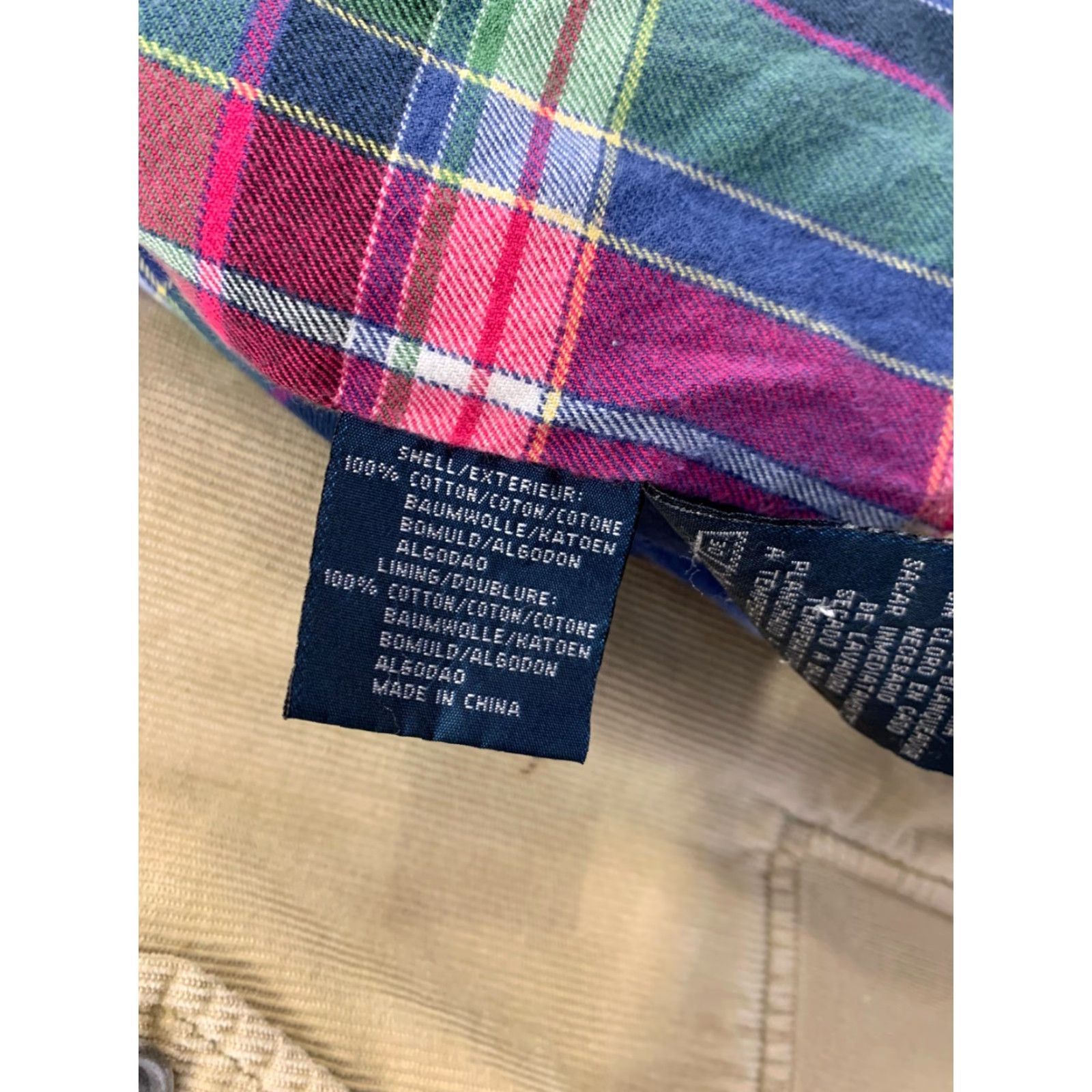 Ralph Lauren Polo Ralph Lauren Corduroy Jacket Mens L Zip Front Plaid Lined Tan Brown Front Zip Jacket Size US L / EU 52-54 / 3 - 7 Thumbnail