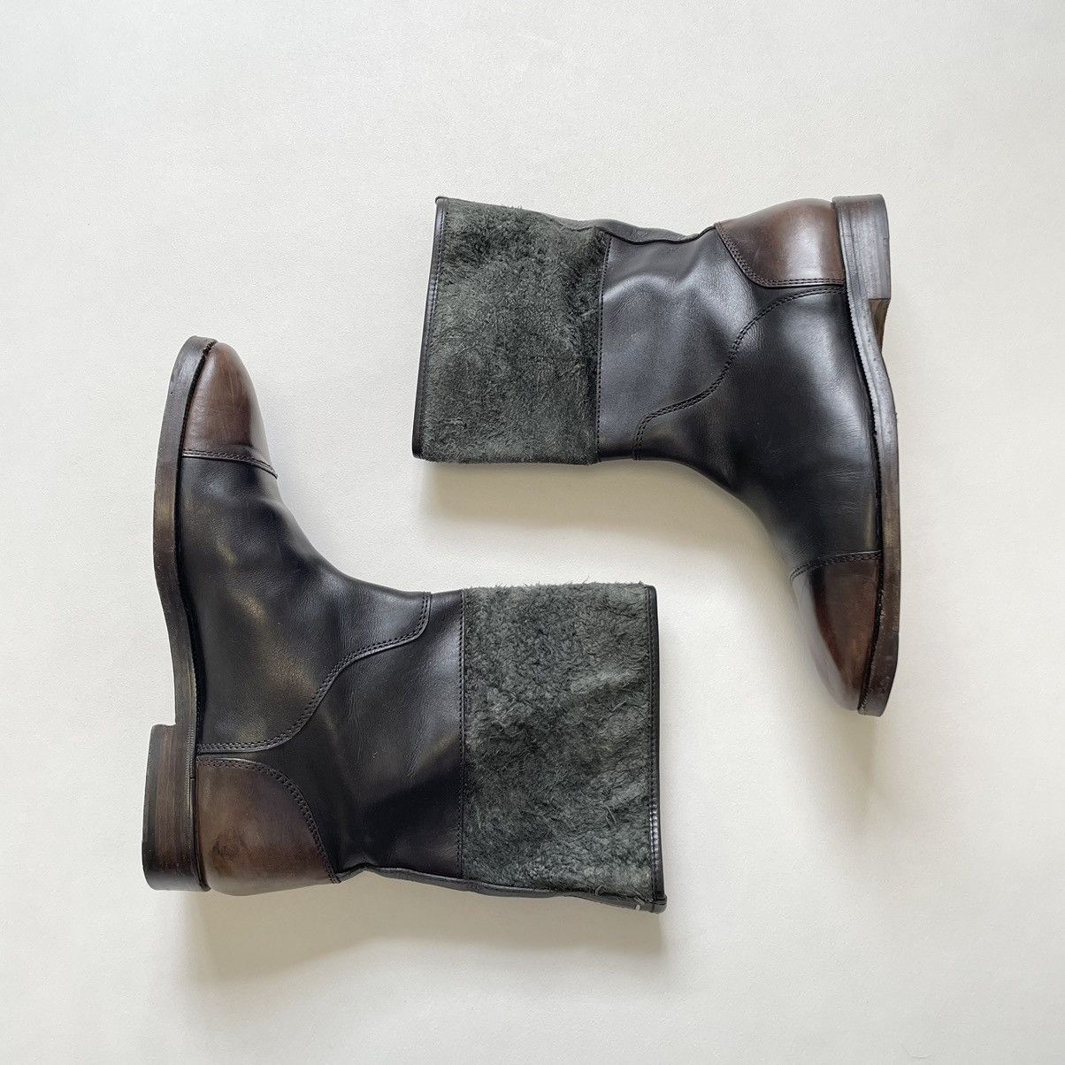 Maison Margiela Burnished Leather ‘Engineer Boots’ Size US 8 / EU 41 - 19 Thumbnail