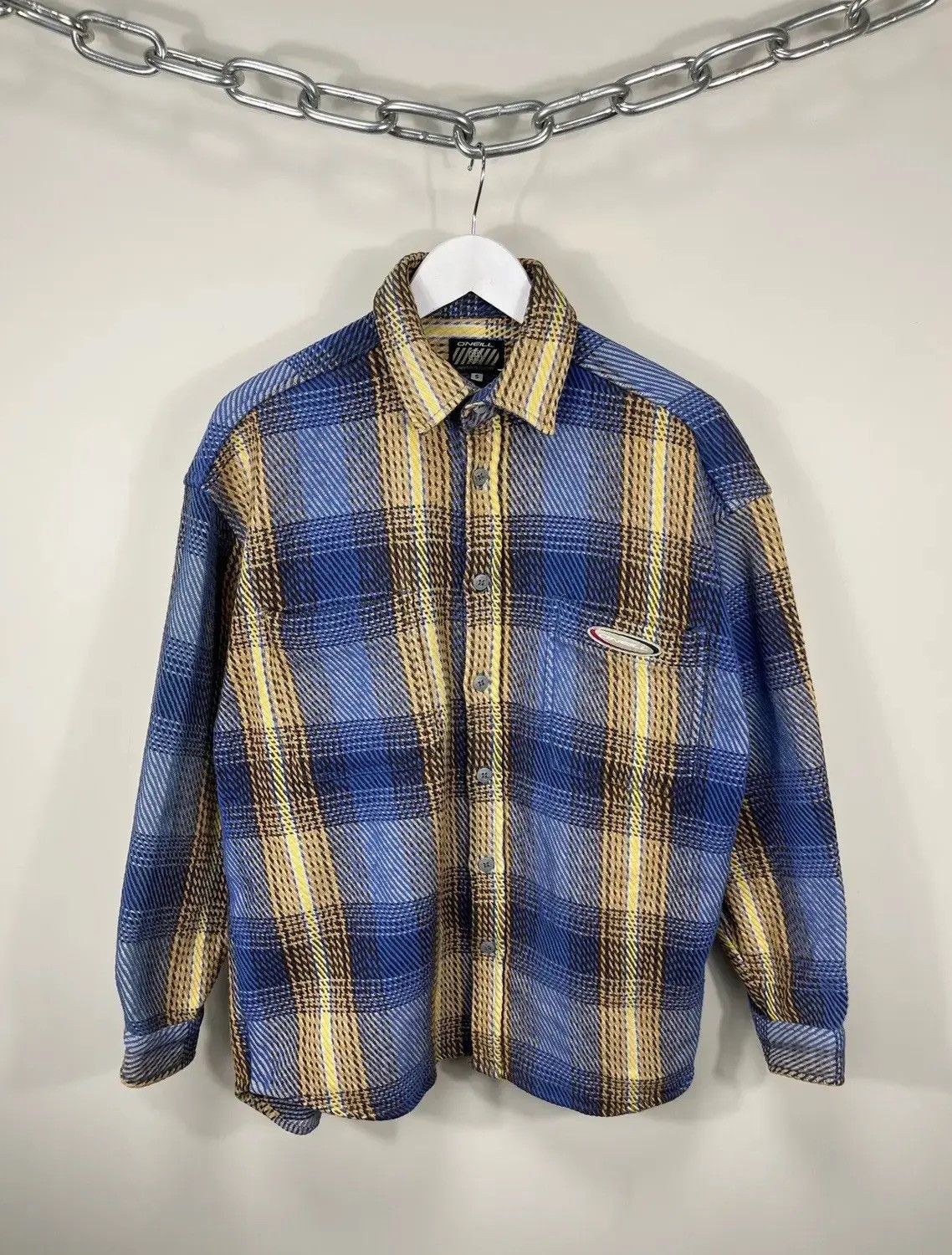 O'Neill Vintage 90s Oneill Heavy Cotton Y2K Surf Flannel Jacket Size US S / EU 44-46 / 1 - 1 Thumbnail