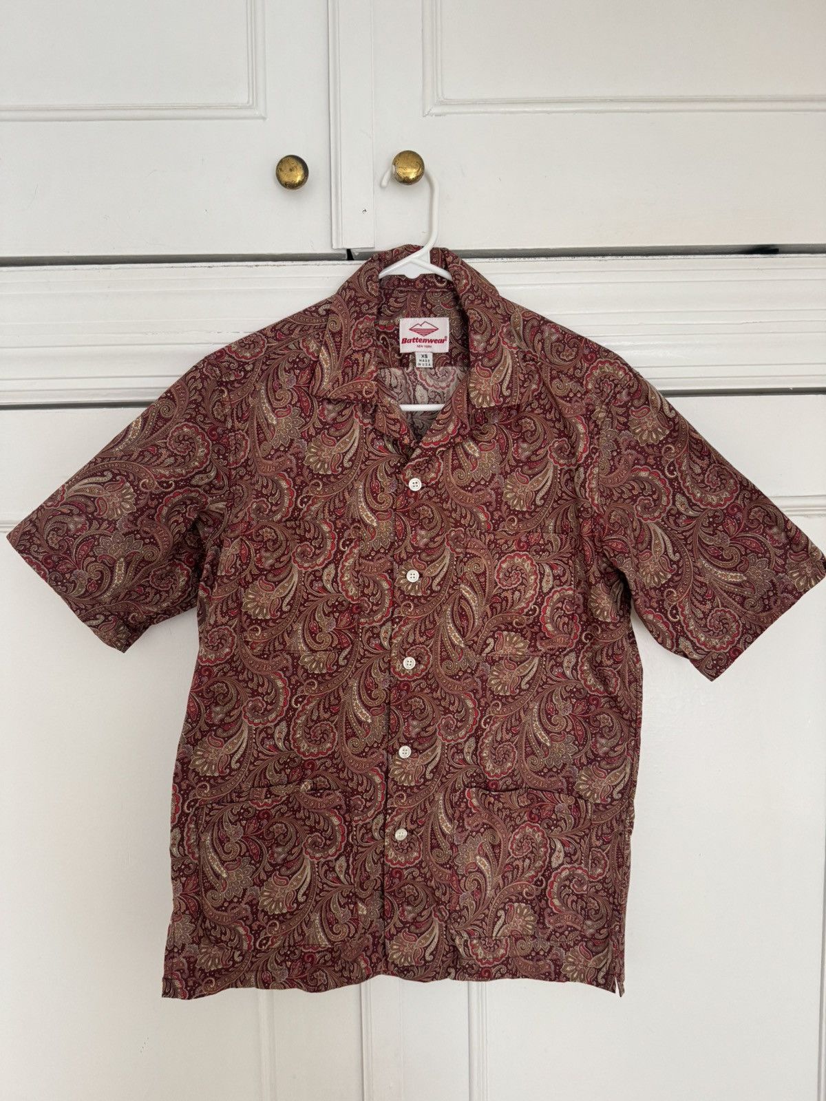 Battenwear Battenwear Five Pocket Zuma Vacation Shirt XS Red Paisley Size US XS / EU 42 / 0 - 1 Thumbnail