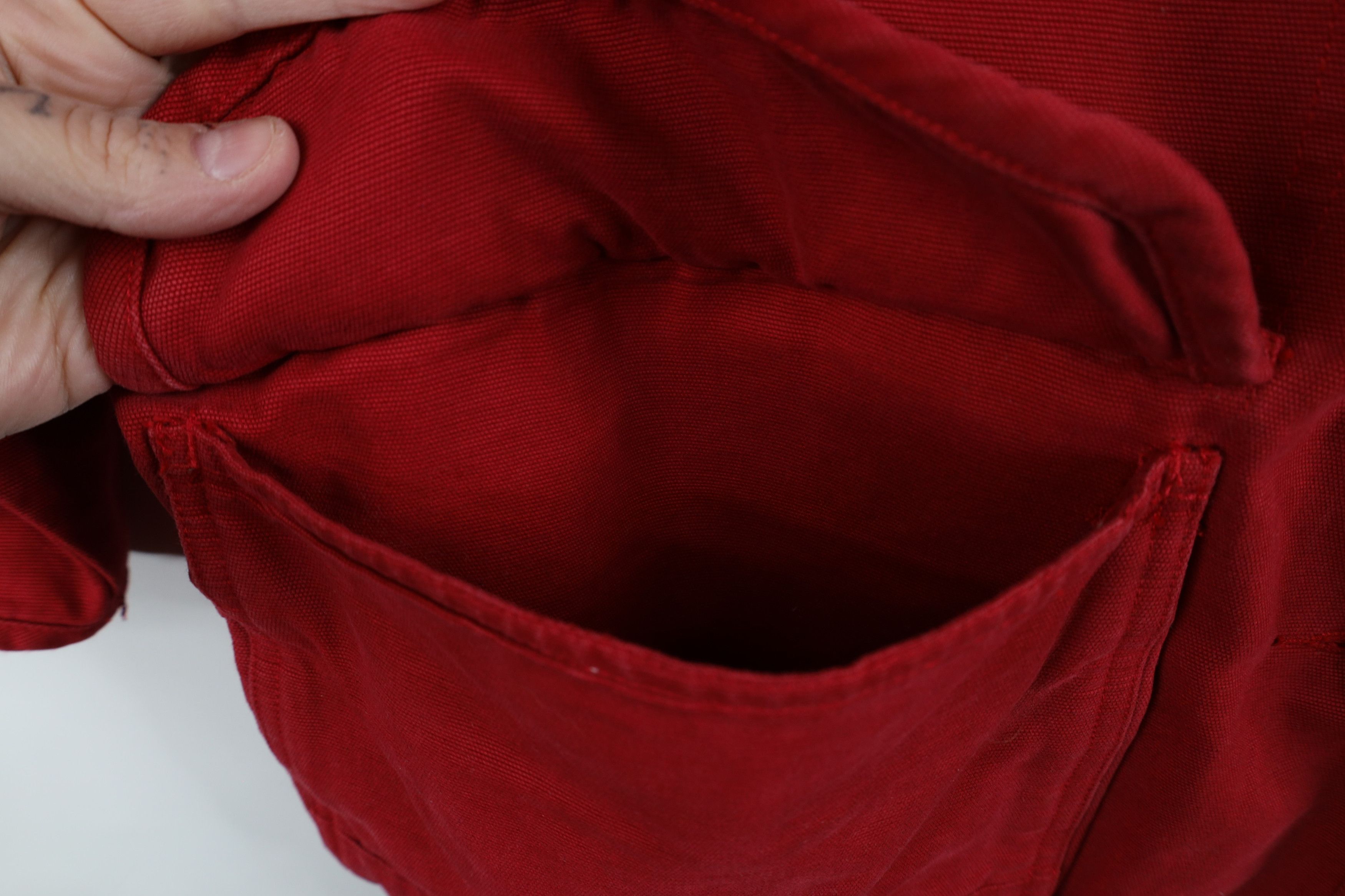 Eddie Bauer × Vintage Vintage 90s Eddie Bauer Canvas Chore Barn Jacket Red Cotton Size US L / EU 52-54 / 3 - 8 Thumbnail