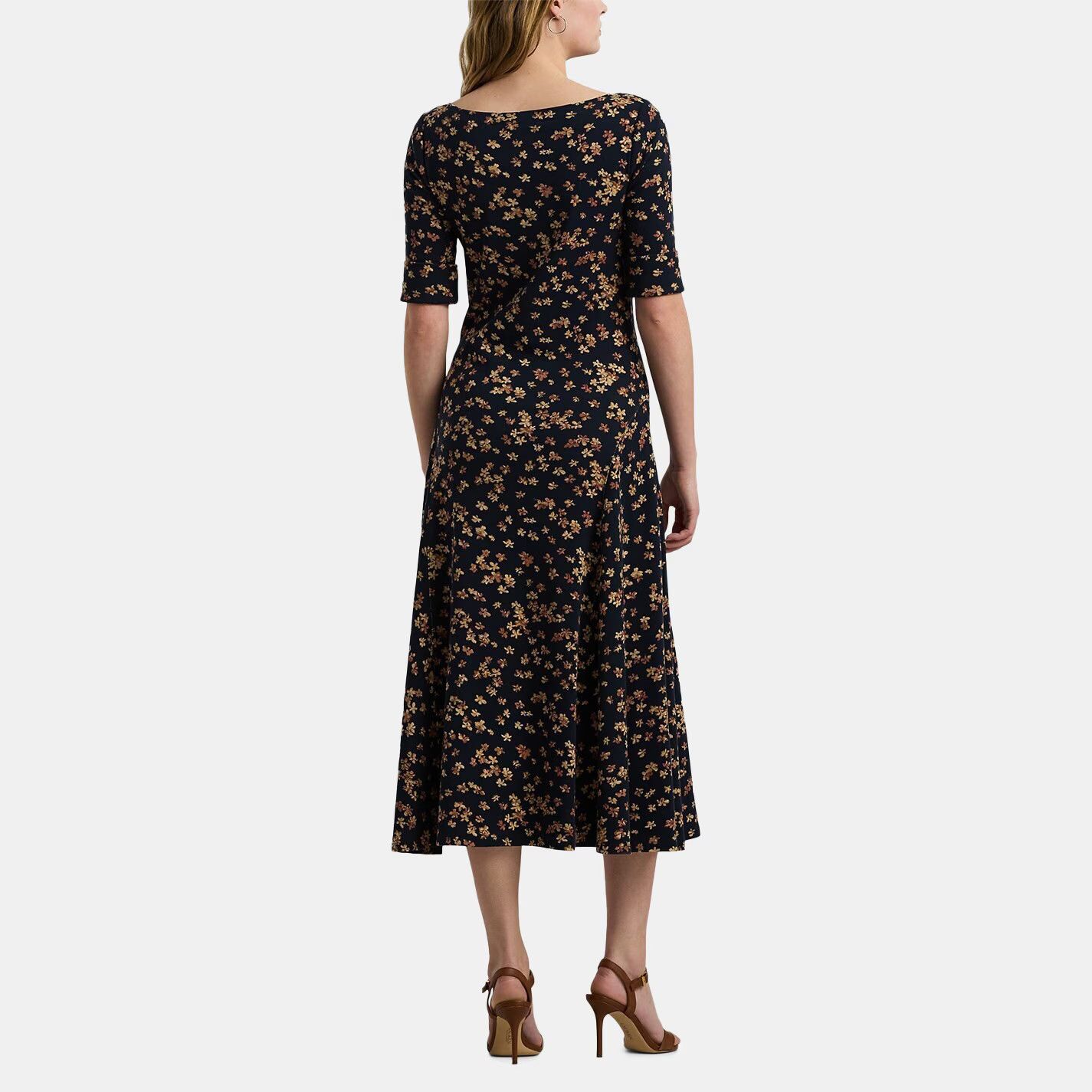 Lauren Ralph Lauren o1g2r1mq0825 Munzie Midi Dress in Multicolor Size M / US 6-8 / IT 42-44 - 4 Thumbnail