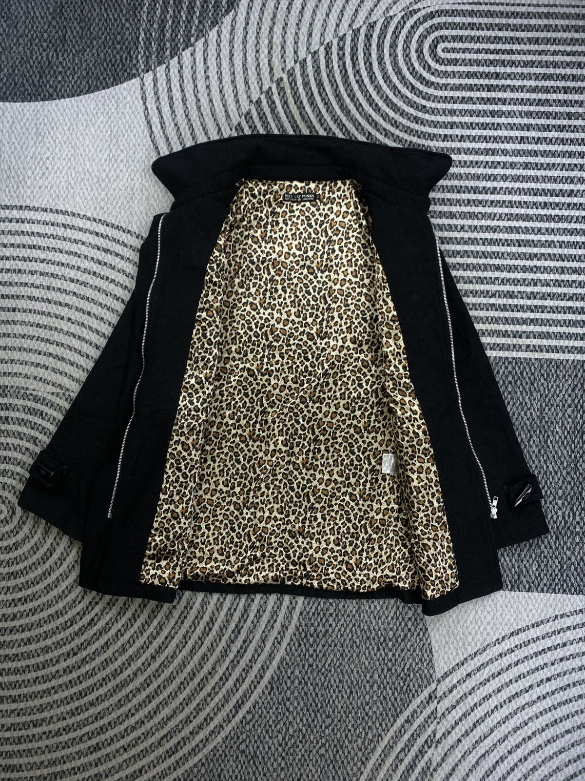 Japanese Brand Hell Cat Punk Not Dead Black Long Duffle Coat Jacket Size US M / EU 48-50 / 2 - 6 Thumbnail