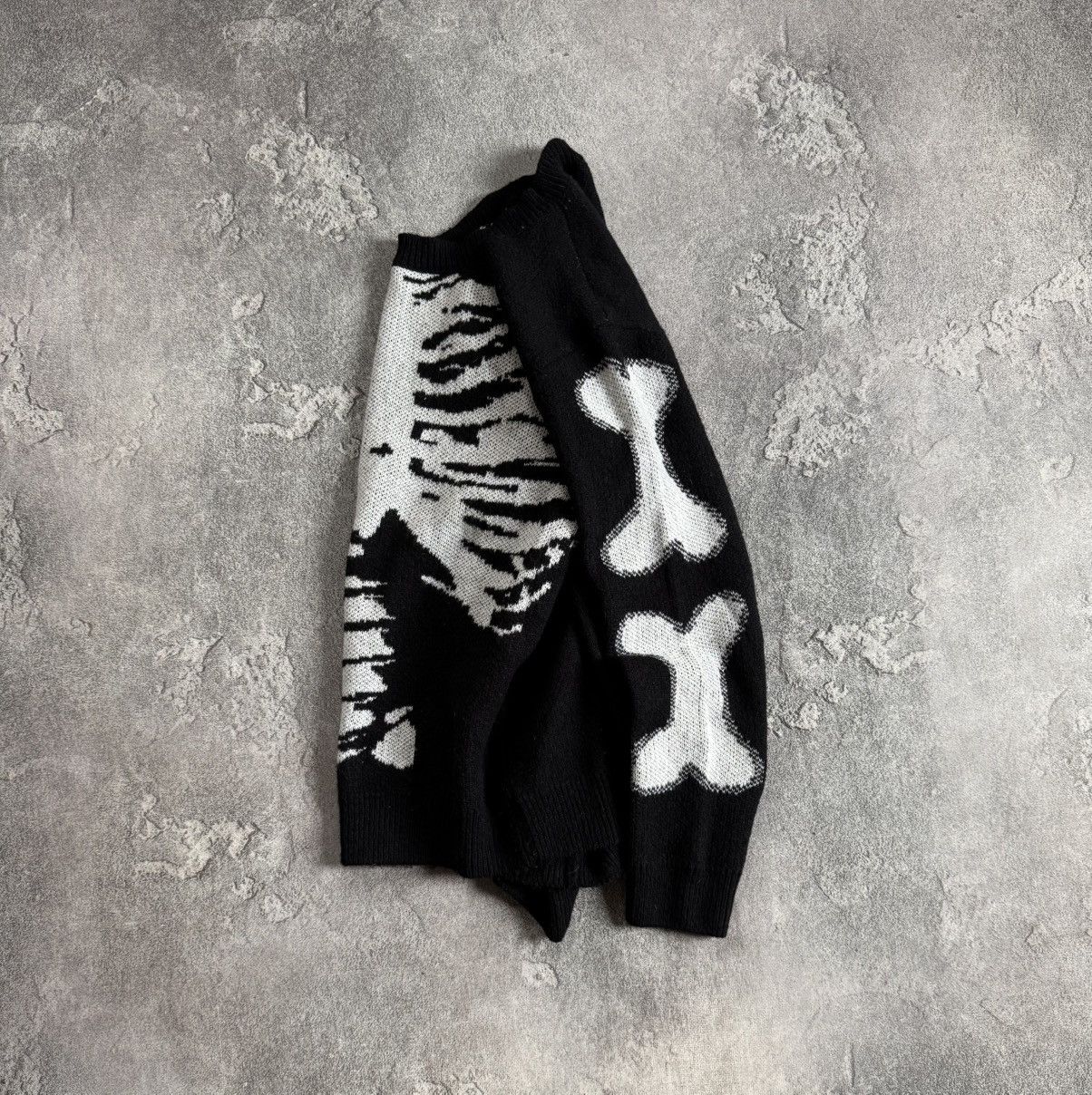 Japanese Brand Skeleton 🩻 💀 rentgen bones 🦴 sweater jumper pullover y2k Size US M / EU 48-50 / 2 - 10 Thumbnail