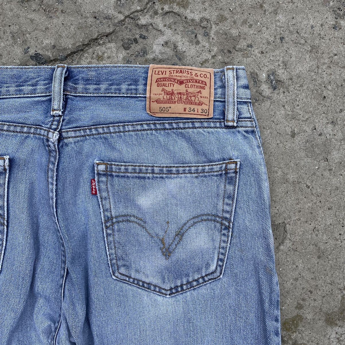 Levi's × Vintage Vintage Levi’s Jeans 505 W34xL30 Y2K Pants 90s Trousers Size US 34 / EU 50 - 9 Thumbnail