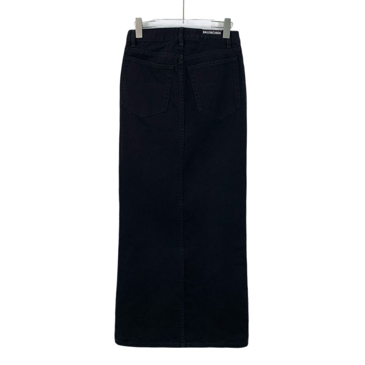 Balenciaga Balenciaga Black Cotton Denim Skirt K26WX Size 25" / US 0 / IT 36 - 2 Thumbnail