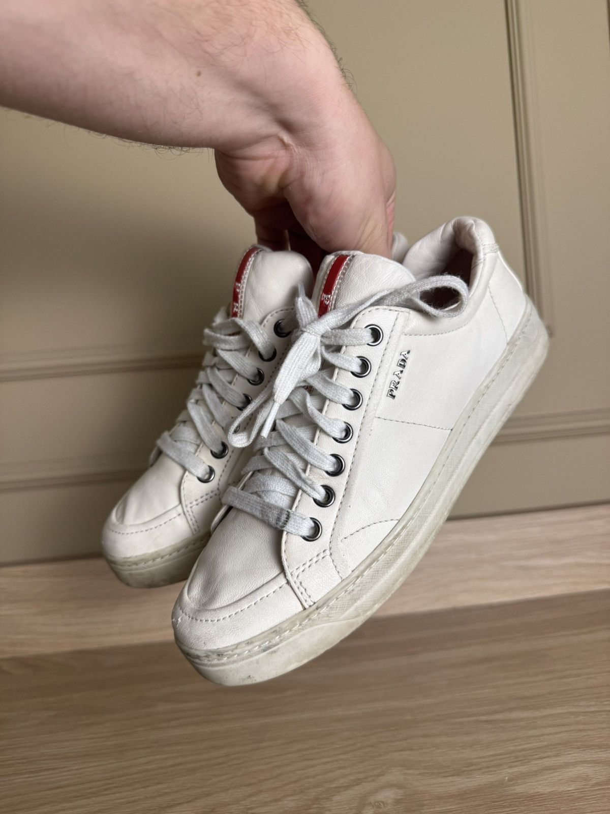 Prada Prada Vintage Low Sneakers Designer Hype Size US 6.5 / IT 36.5 - 3 Thumbnail