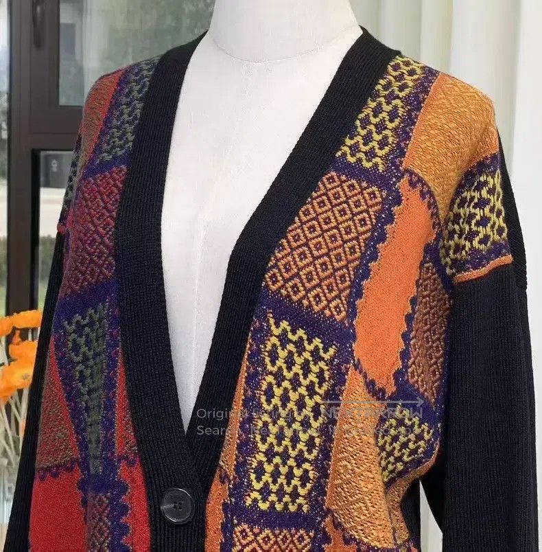Loewe Loewe Multicolored Loose Long Cardigan Wool Sweater Size S / US 4 / IT 40 - 3 Thumbnail