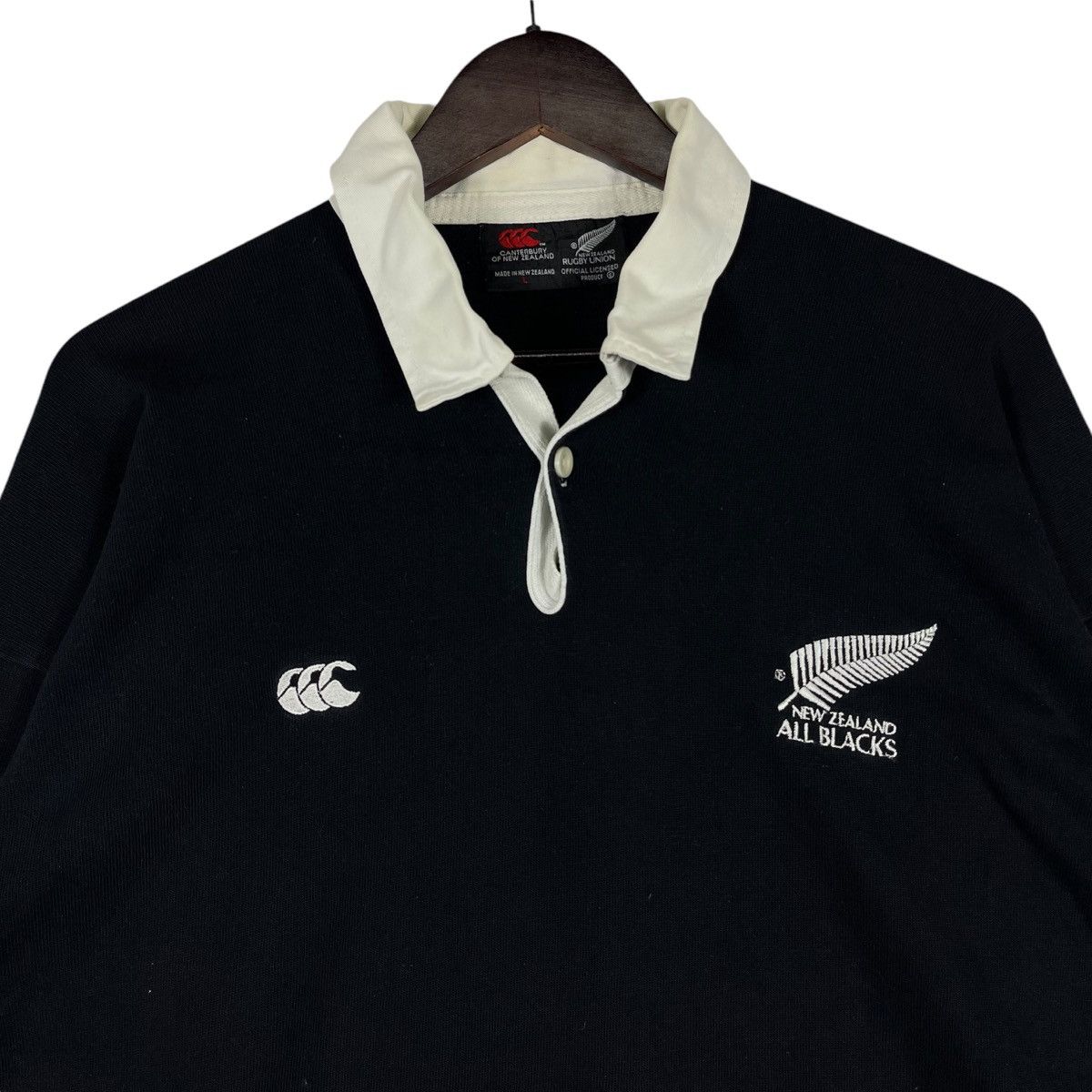 All Blacks × Canterbury of New Zealand × New Zealand Outback Vintage 90s New Zealand All Blacks Rugby Shirt Size US L / EU 52-54 / 3 - 5 Thumbnail